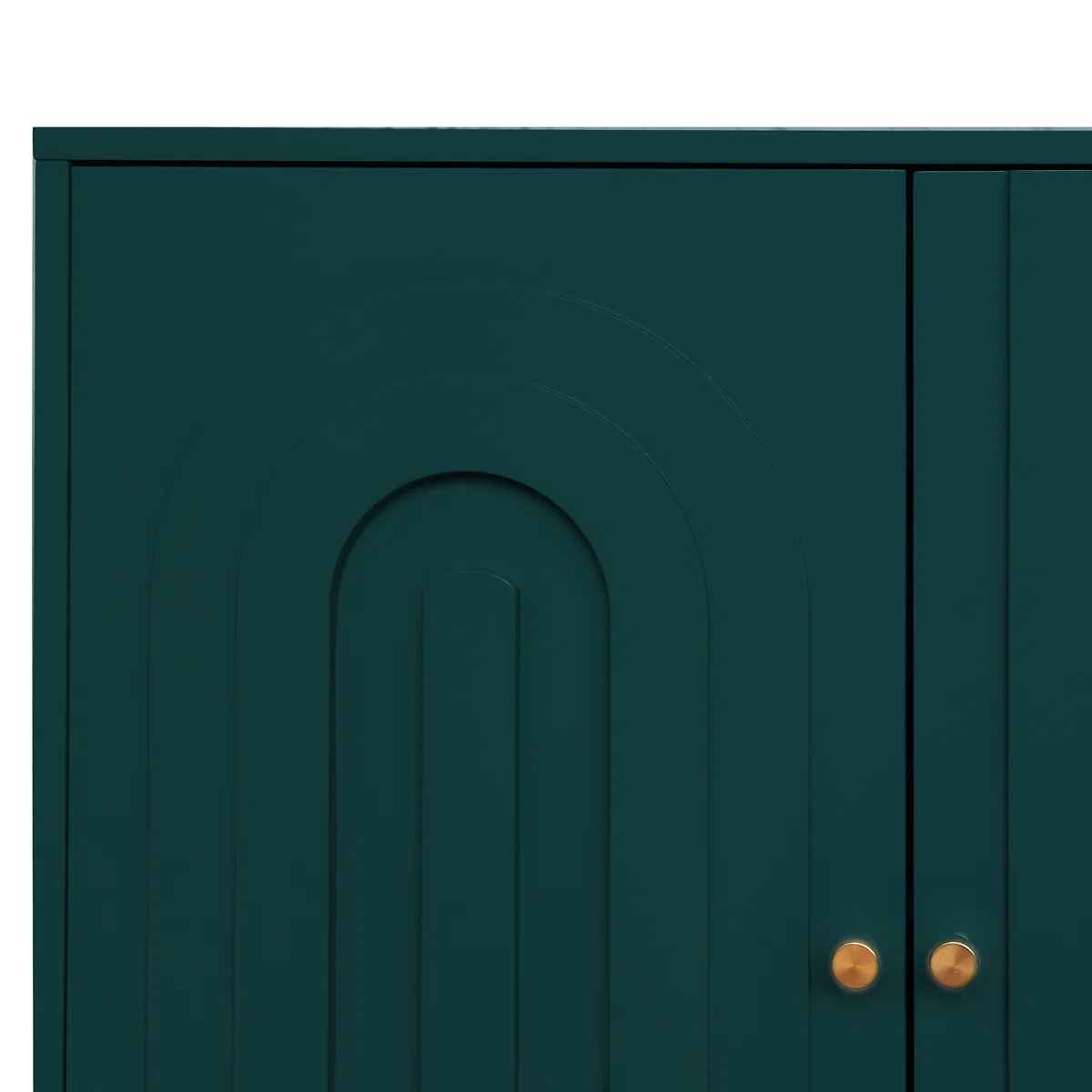Divith Modern Lacquered Wooden Sideboard Buffet Server Cabinet Office credenza with 4 Door thumbnail 4