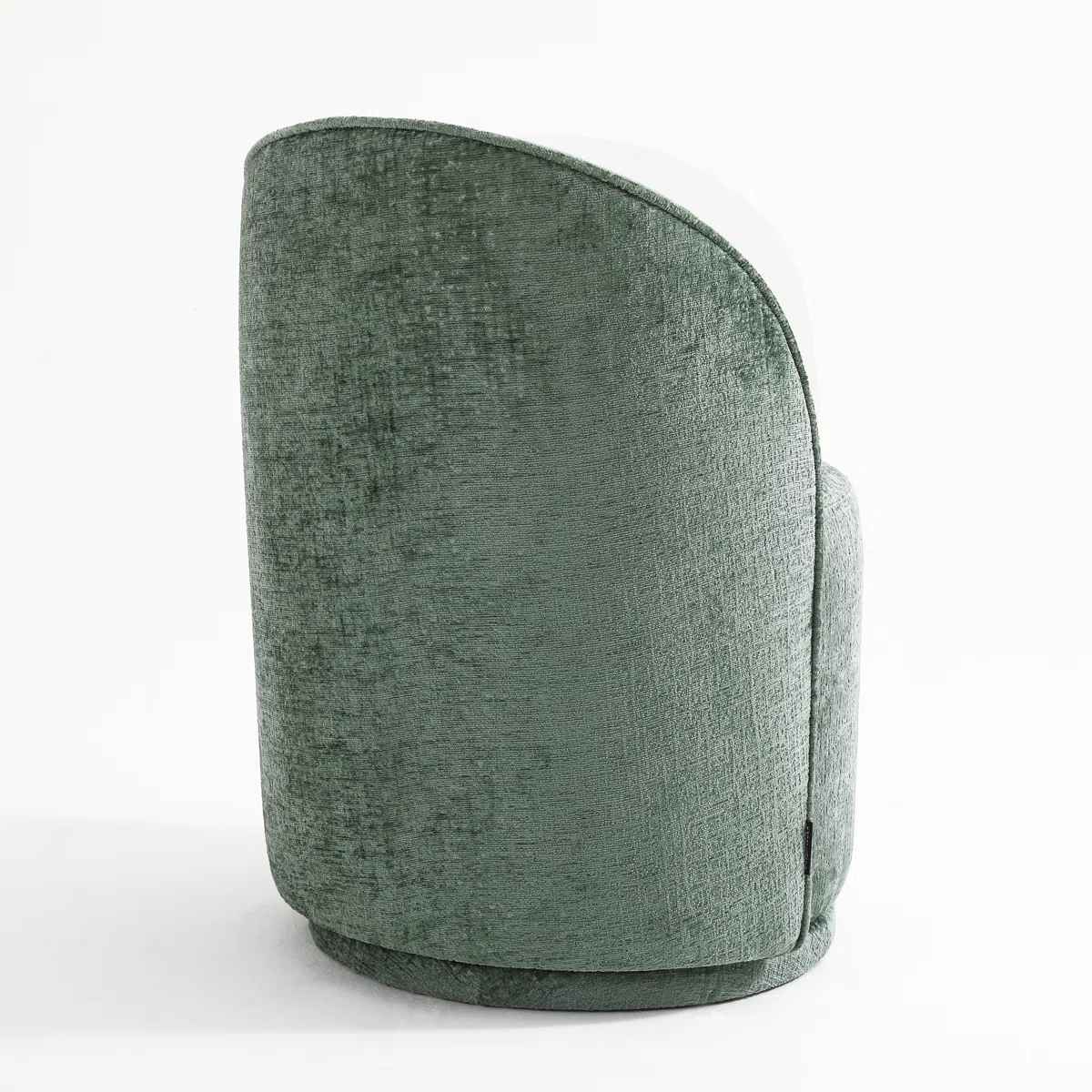 Integrated Barrel Armless Swivel Fabric Dining Chair thumbnail 9