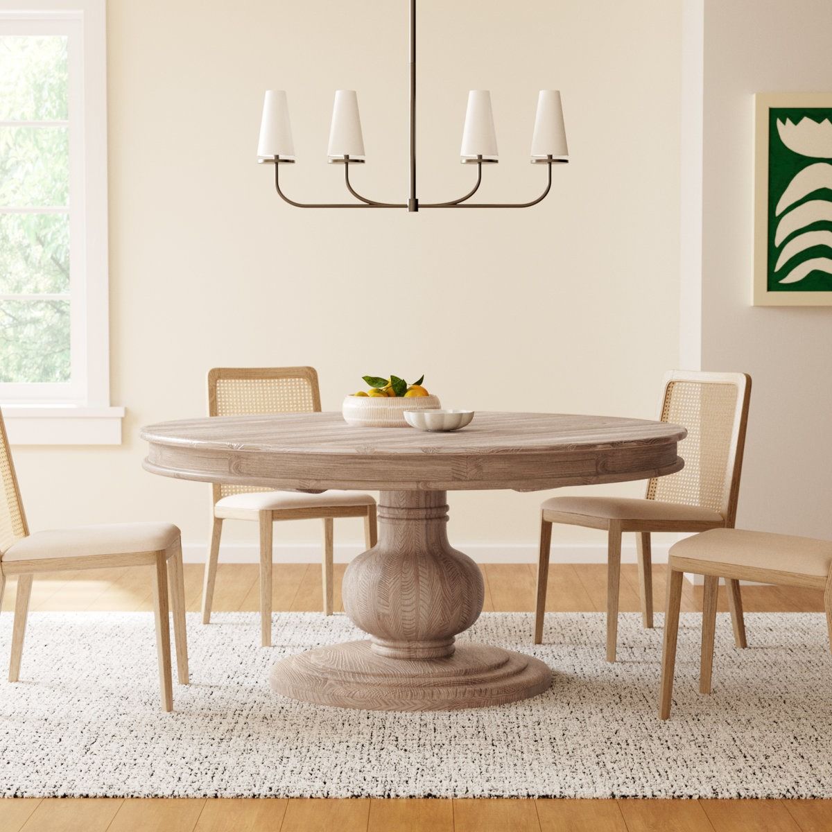 Dadeville Pine Round Solid Wood Dining Table thumbnail 2