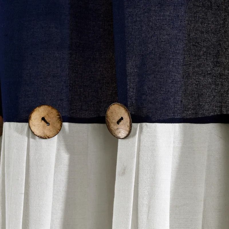 Lush Decor Linen Button New Window Curtain Single Panel thumbnail 2