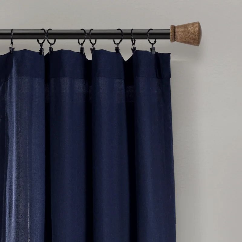 Lush Decor Linen Button New Window Curtain Single Panel thumbnail 3