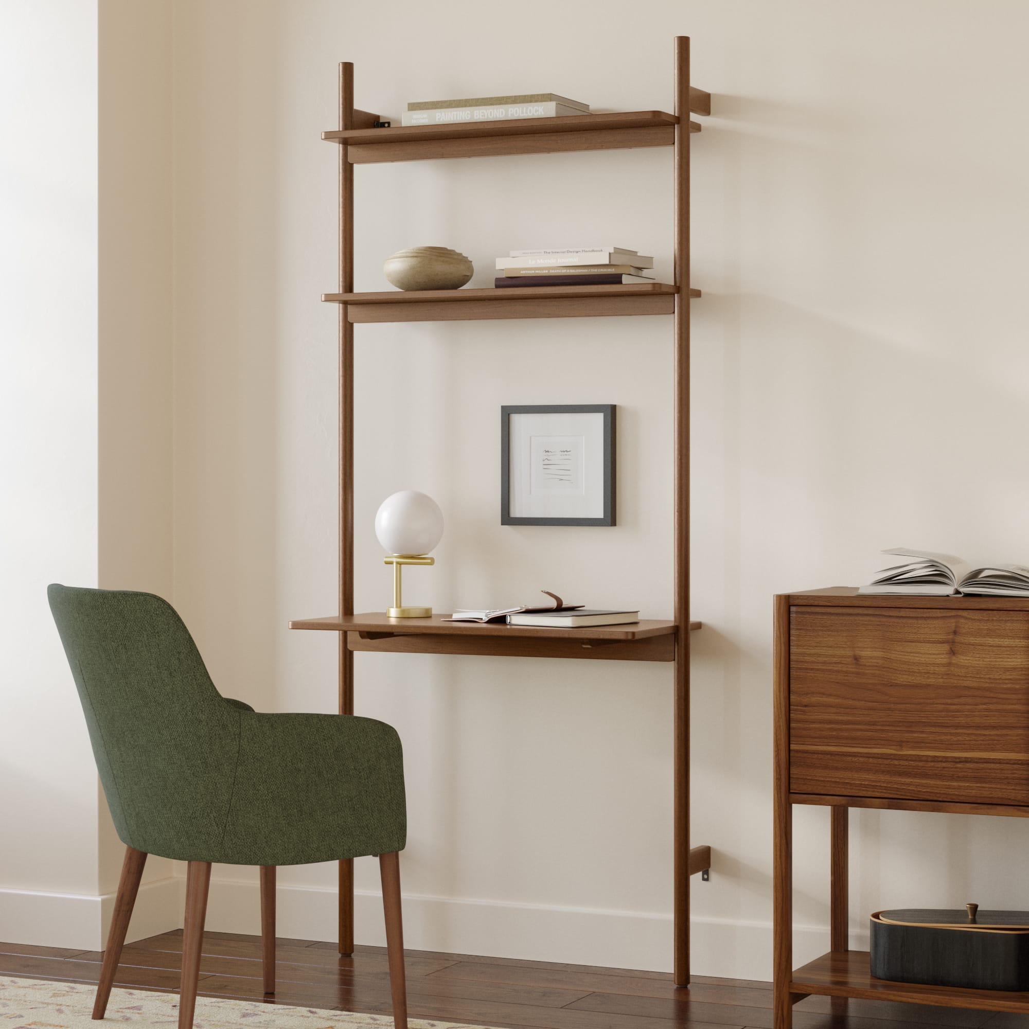 Heidi Modular Wall Desk Walnut thumbnail 2