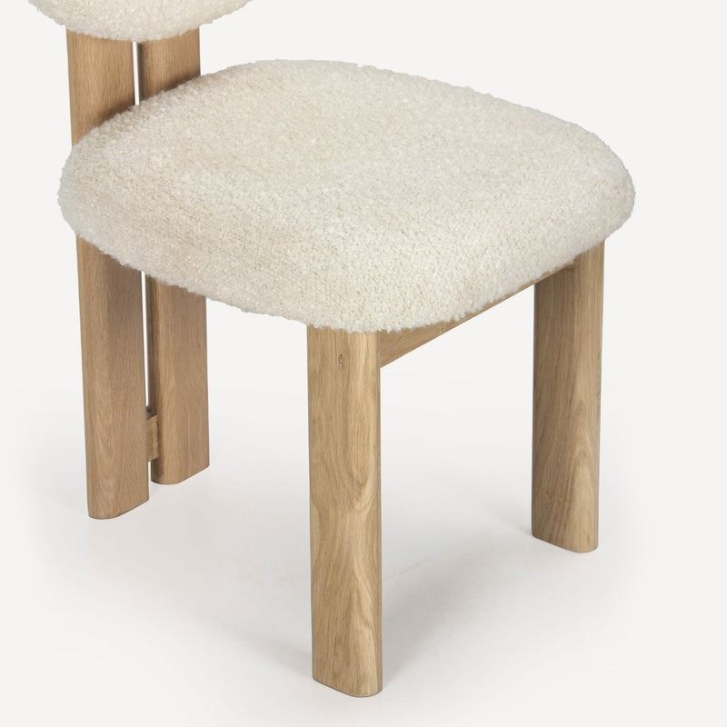 Colton Upholstered Oak Chair - Natural thumbnail 7
