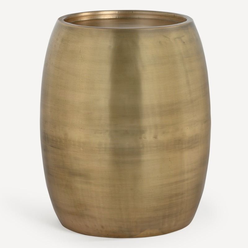 Pebble Antique Brass Side Table - Tall