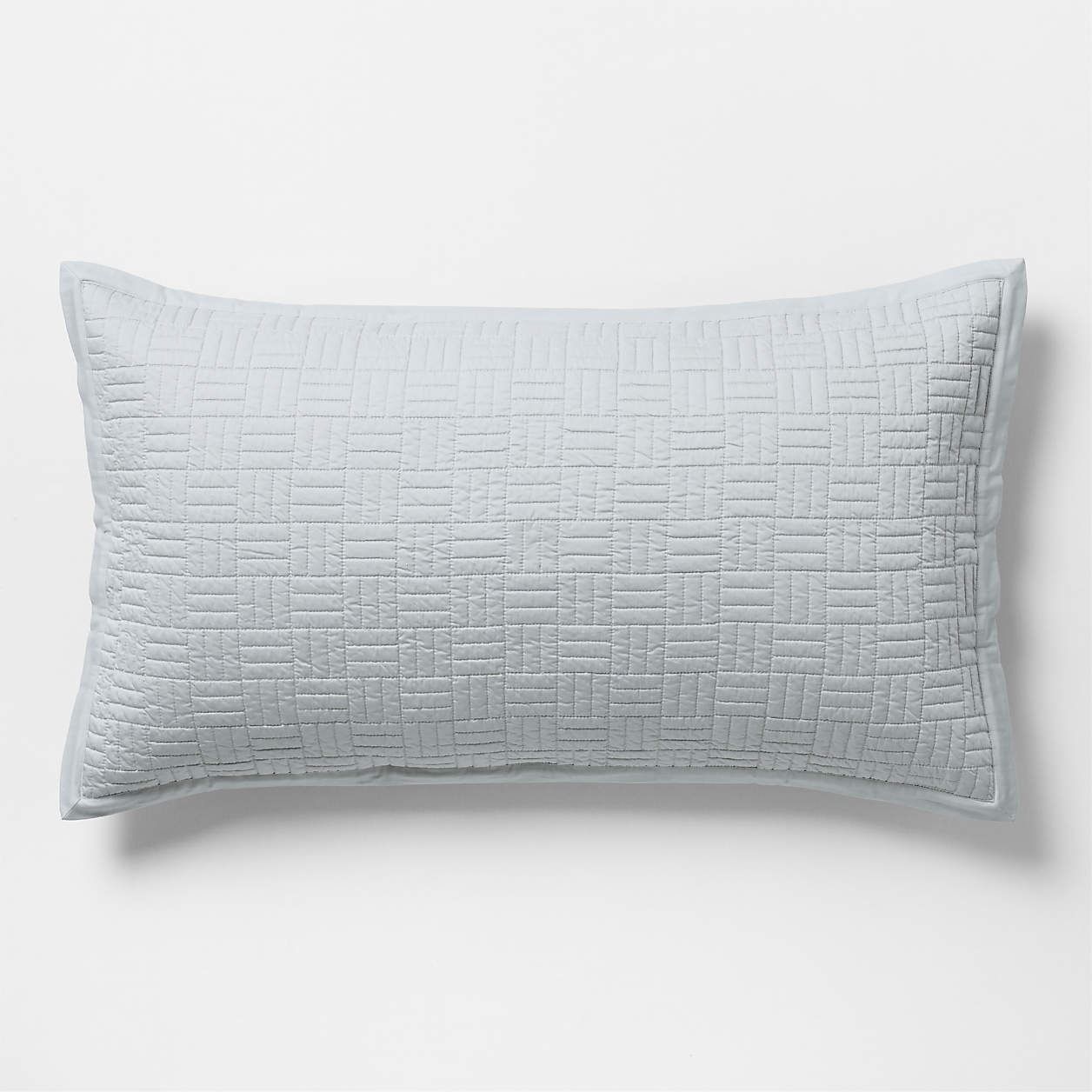 Serene Washed Organic Cotton Sateen Classic Stitch Pillow King