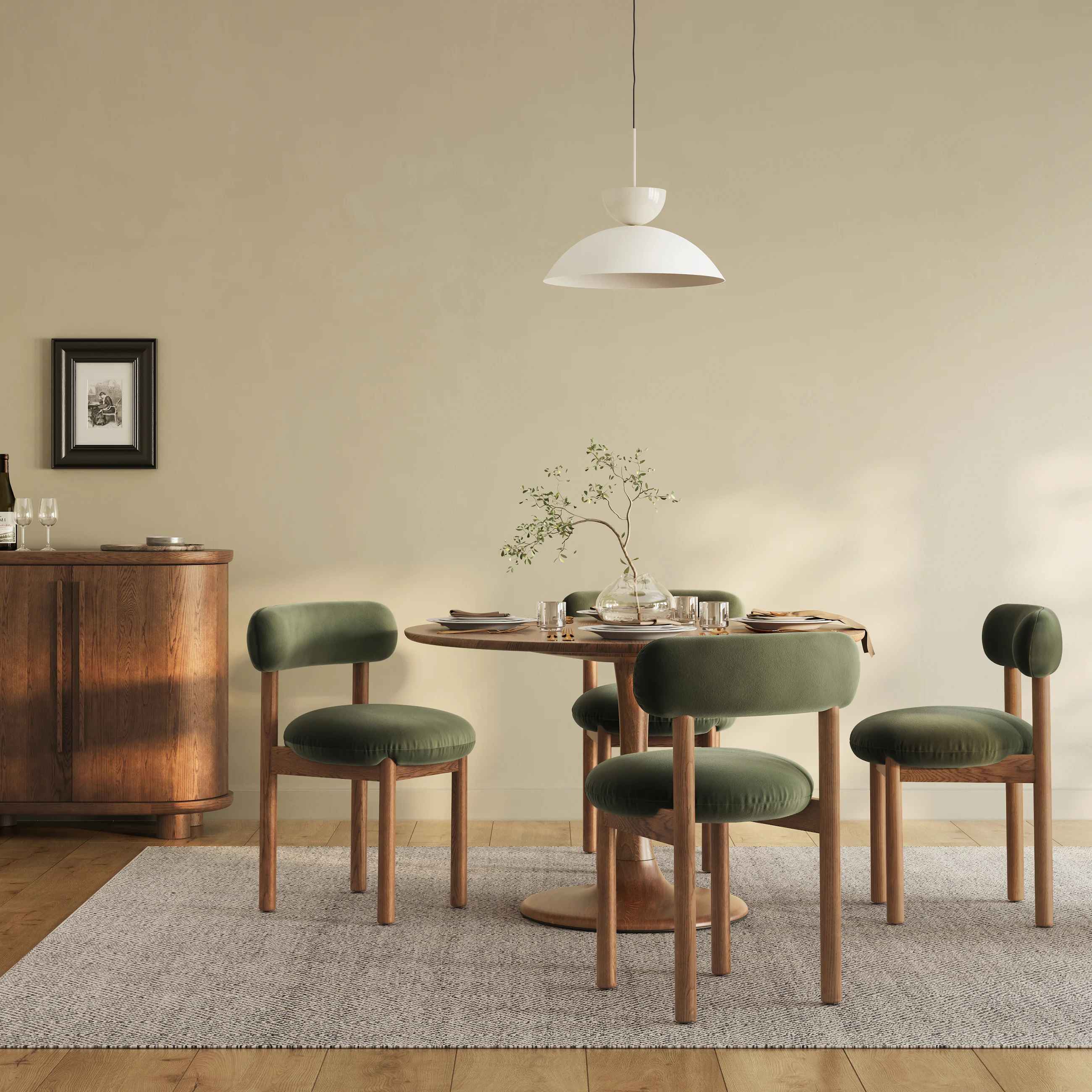 Munk Velvet Dining Chair Hale Fir Green thumbnail 8
