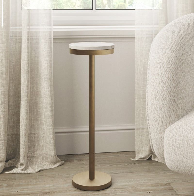 Shay Marble Drink Table thumbnail 2