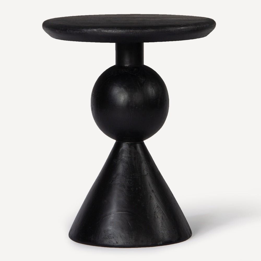 Kebab Solid Wood Side Table - Charcoa thumbnail 4