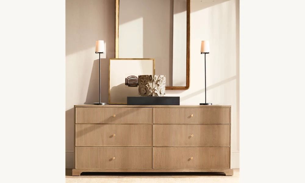 Genevieve Reeded 6 Drawer Dresser thumbnail 2