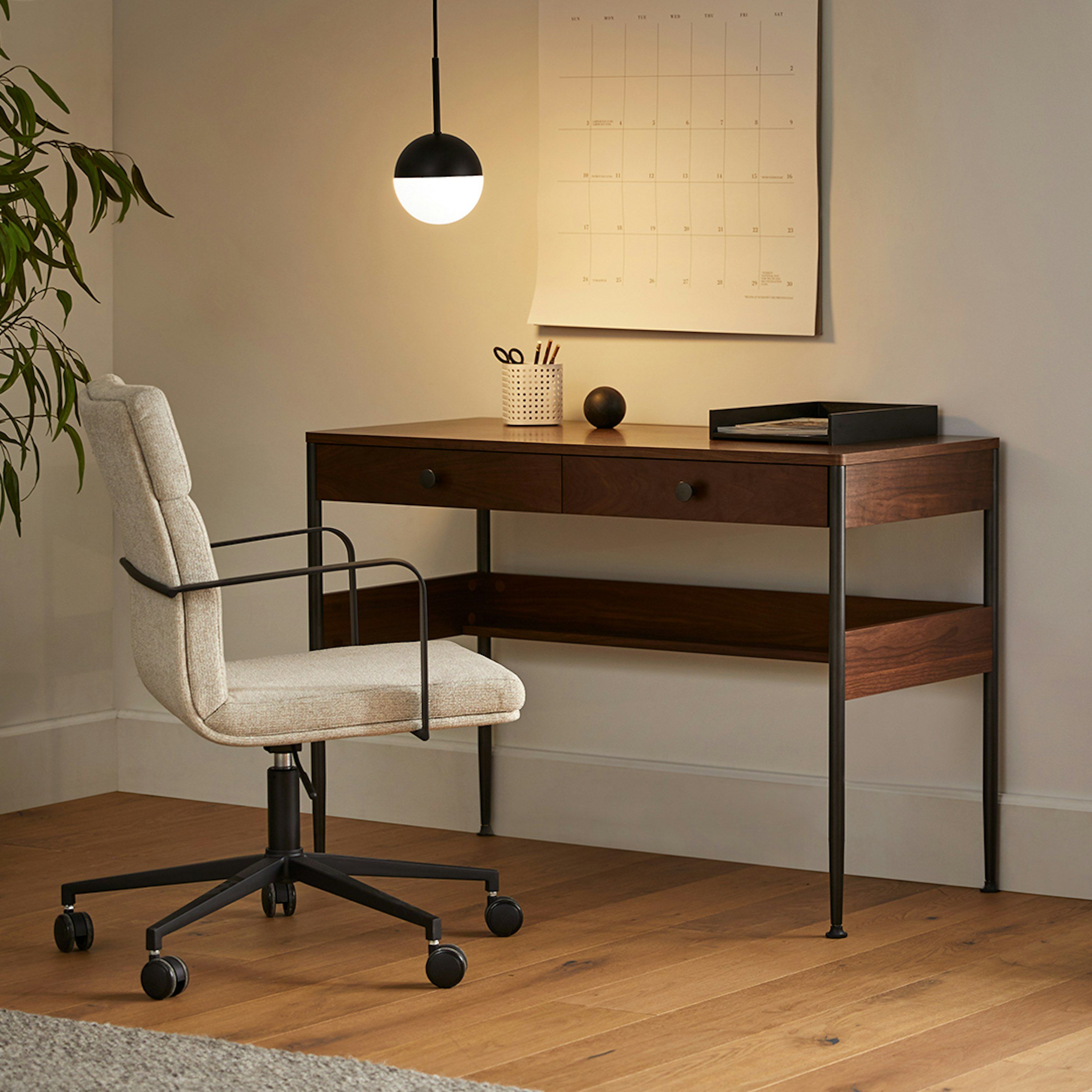 Newberry 43.25 Desk Walnut thumbnail 2