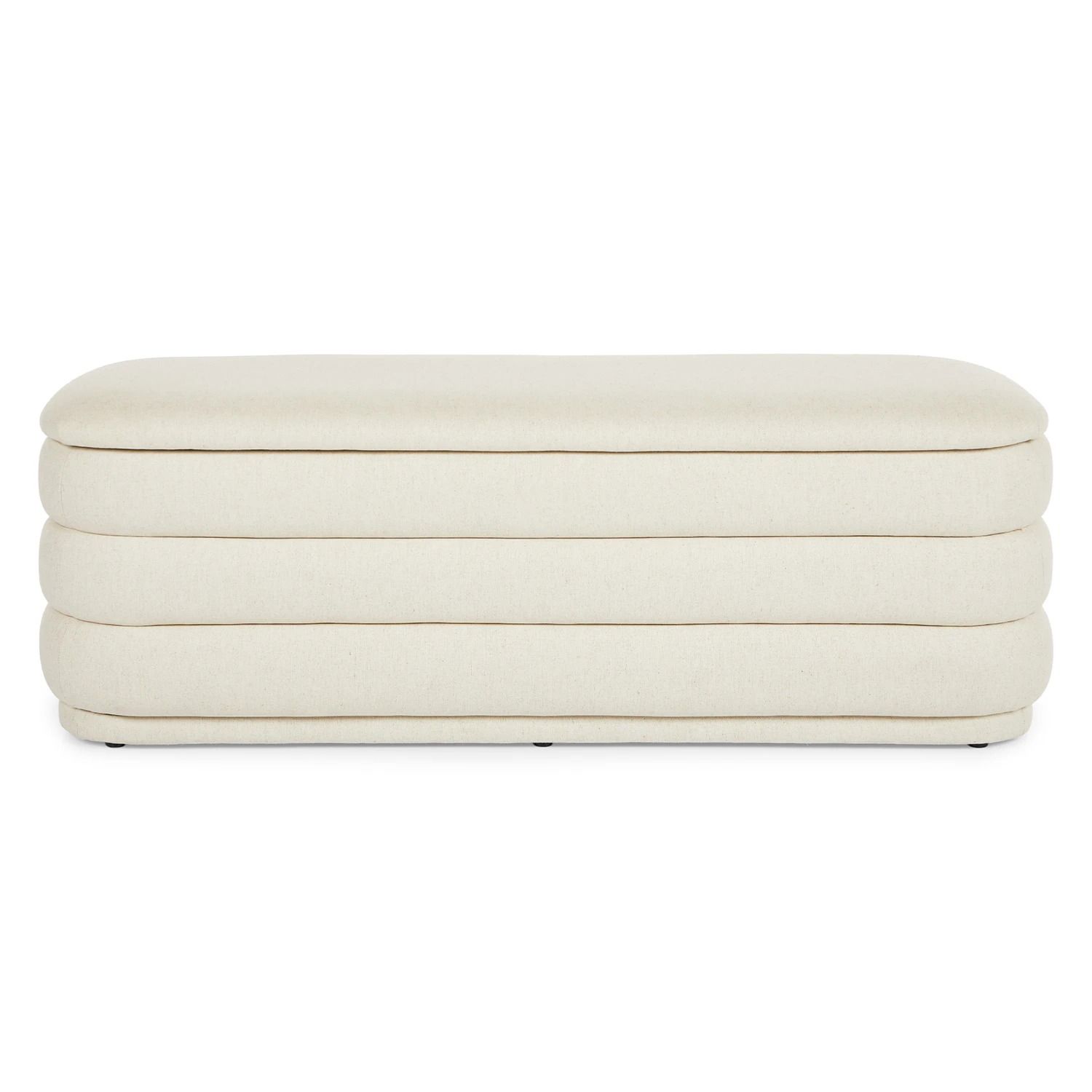 Rolph 55.5 Storage Bench Sand Ivory thumbnail 3