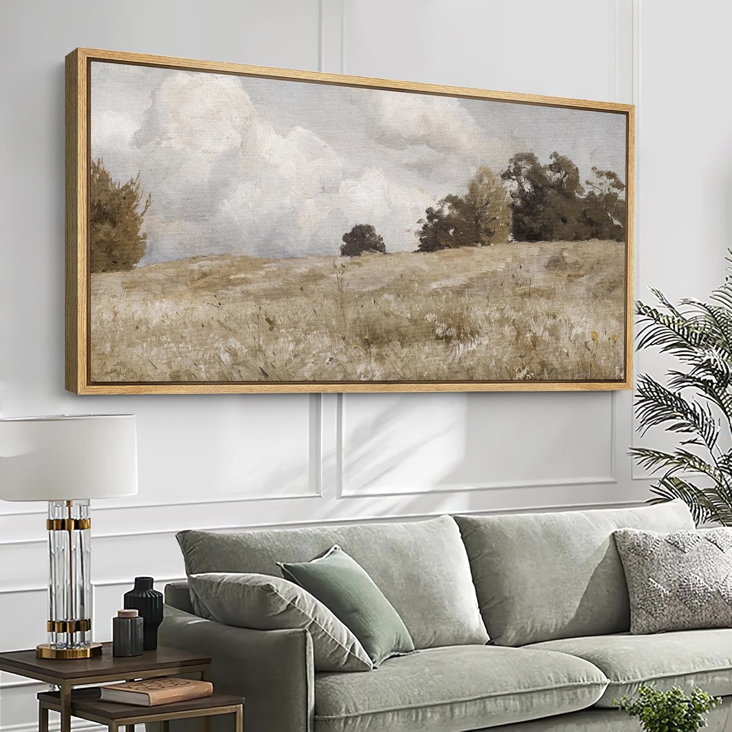 Extra Large Framed Canvas Print Wall Art Rustic Countryside thumbnail 2
