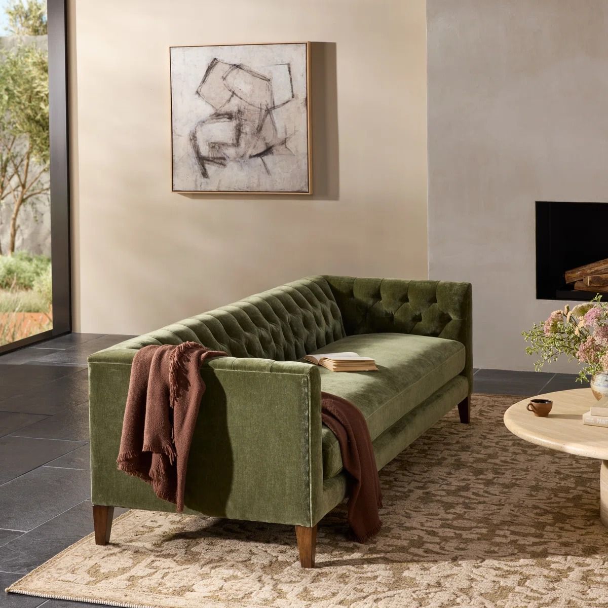 Beola 96 Tufted Chesterfield Sofa thumbnail 2