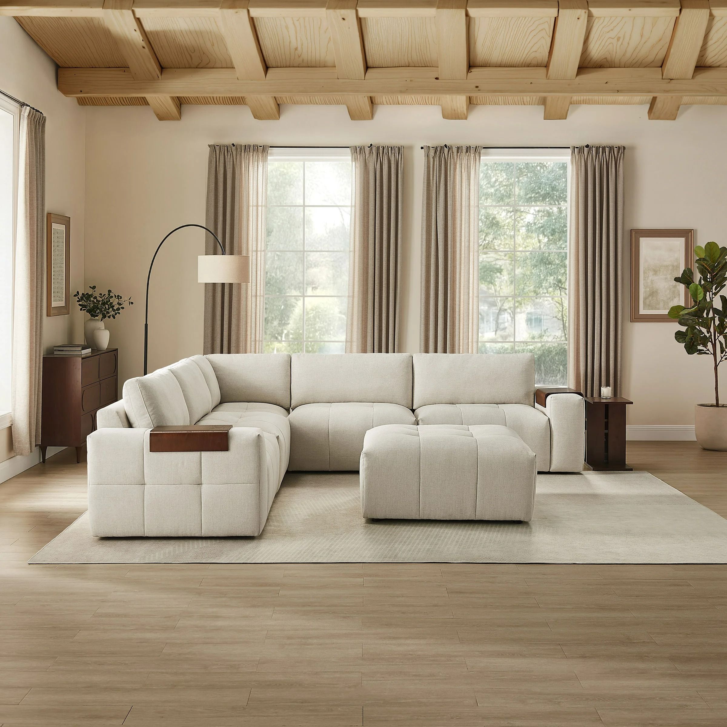 Paige 6-piece Modular Fabric Sectional thumbnail 3