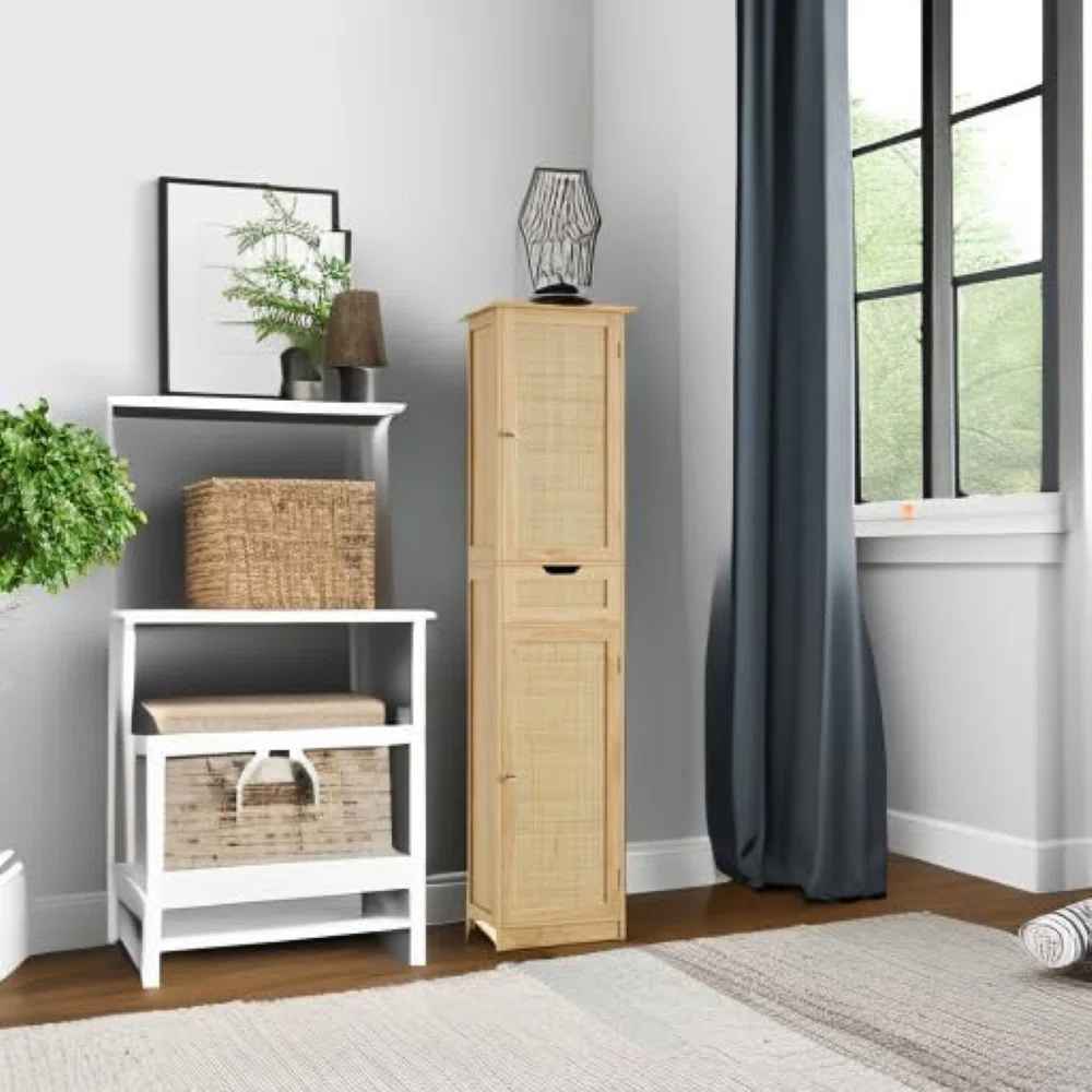 Rattan Storage Cabinet With Adjustable Shelves thumbnail 3