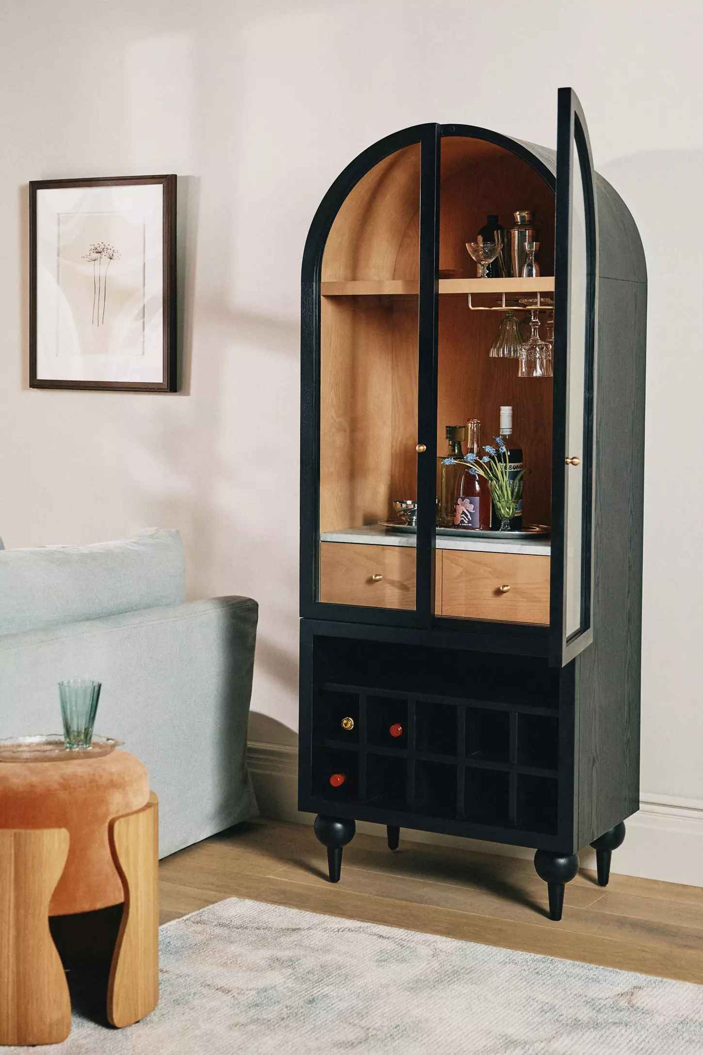 Fern 72" Slim Bar Cabinet thumbnail 2