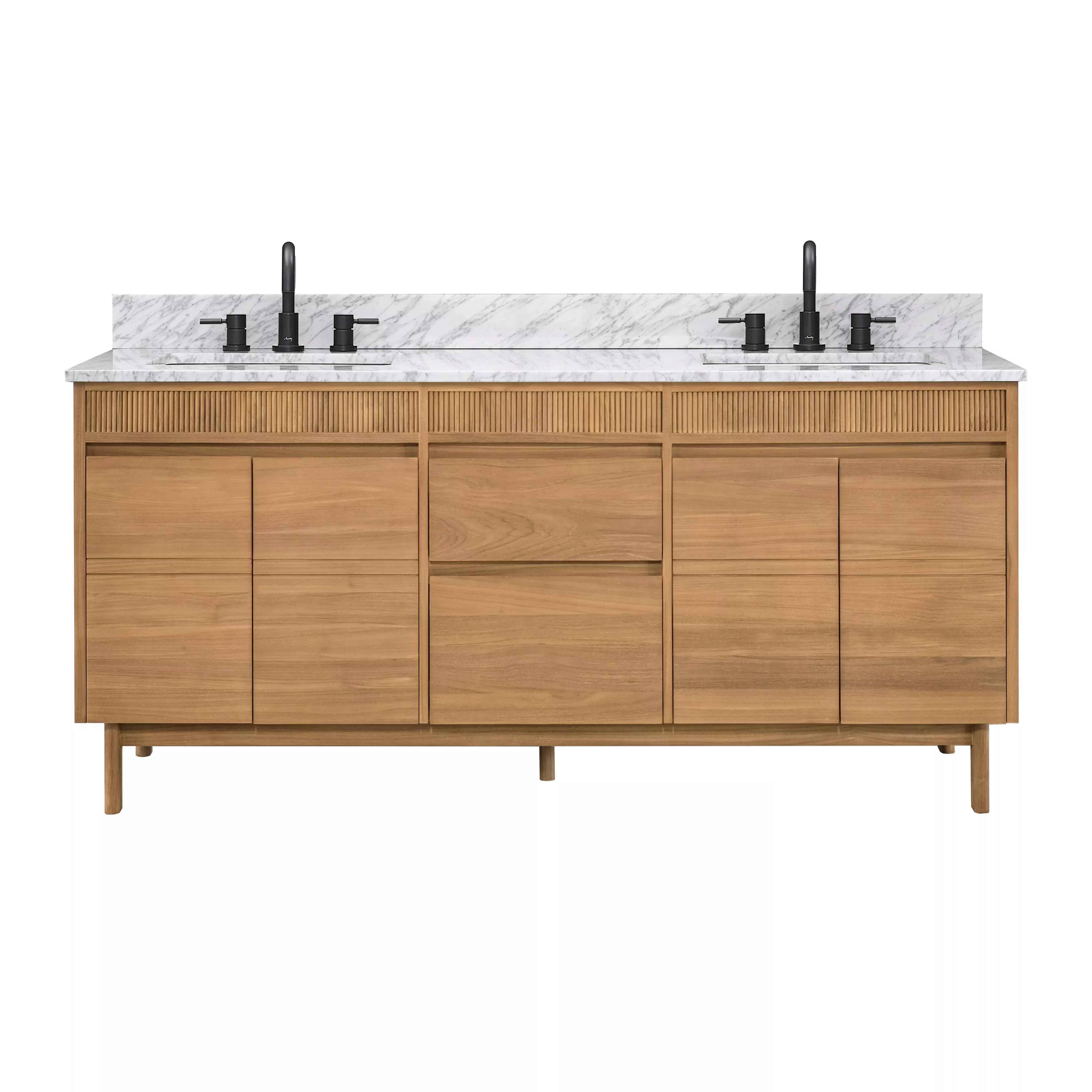 Kallan Natural Vanity with Carrara Top thumbnail 3