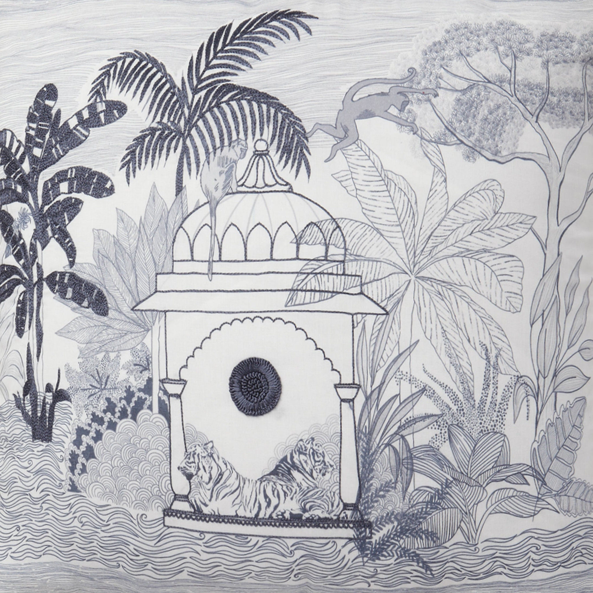 Ranthambore Midnight Blue Accent Cushion thumbnail 3