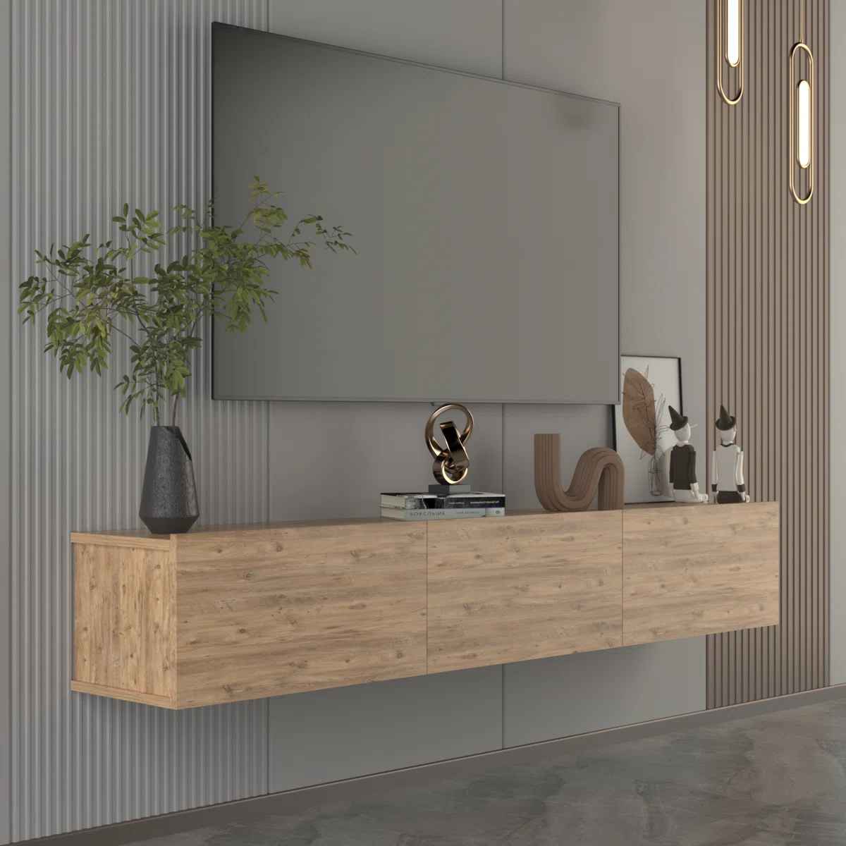 Hamman Modern 71" Floating TV Stand thumbnail 2