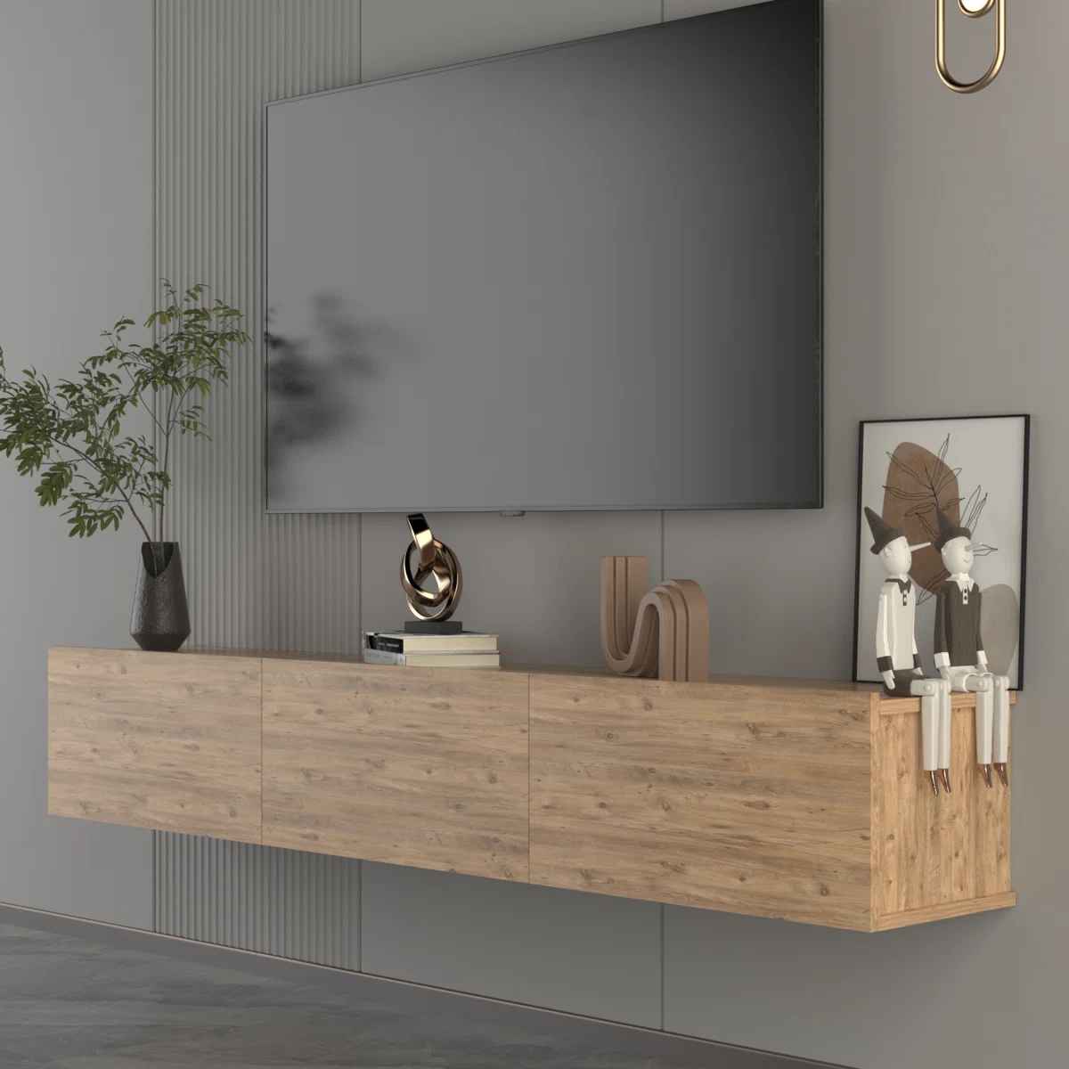 Hamman Modern 71" Floating TV Stand thumbnail 4