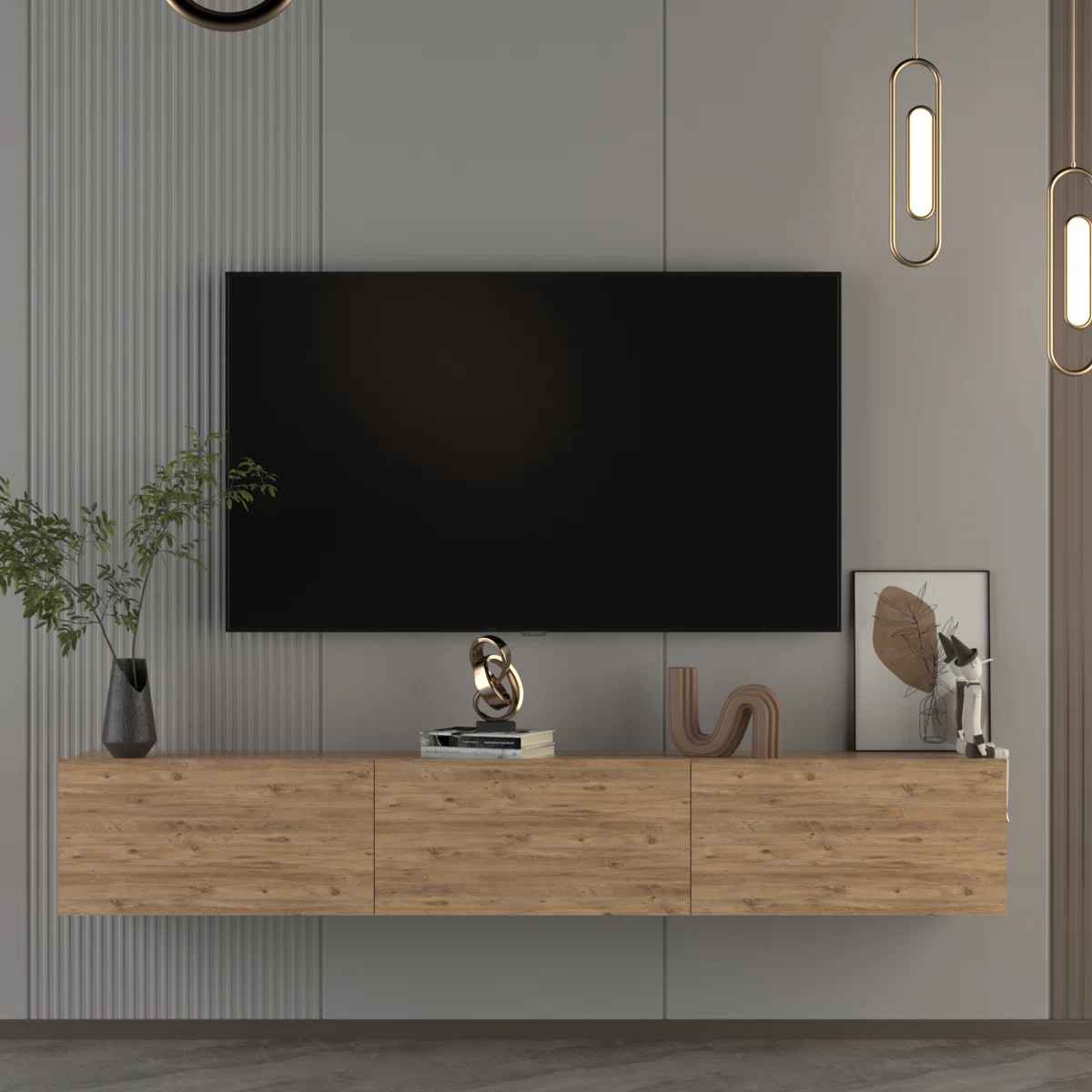 Hamman Modern 71" Floating TV Stand thumbnail 5