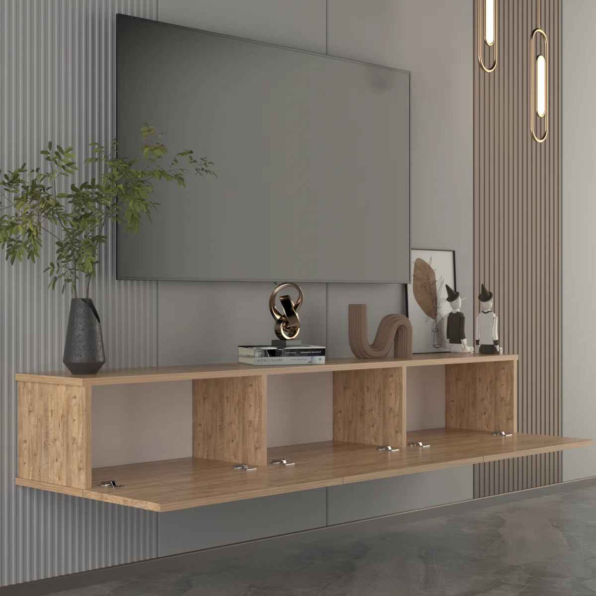 Hamman Modern 71" Floating TV Stand thumbnail 7