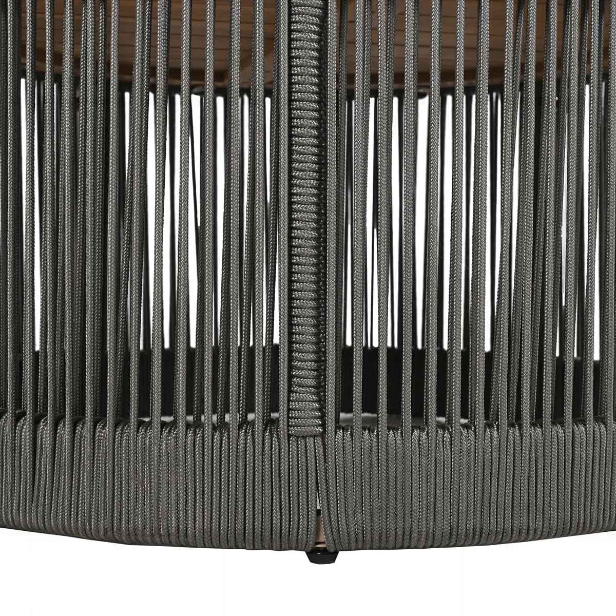 Outdoor Rattan Rope and Acacia Wood Coffee Table thumbnail 4