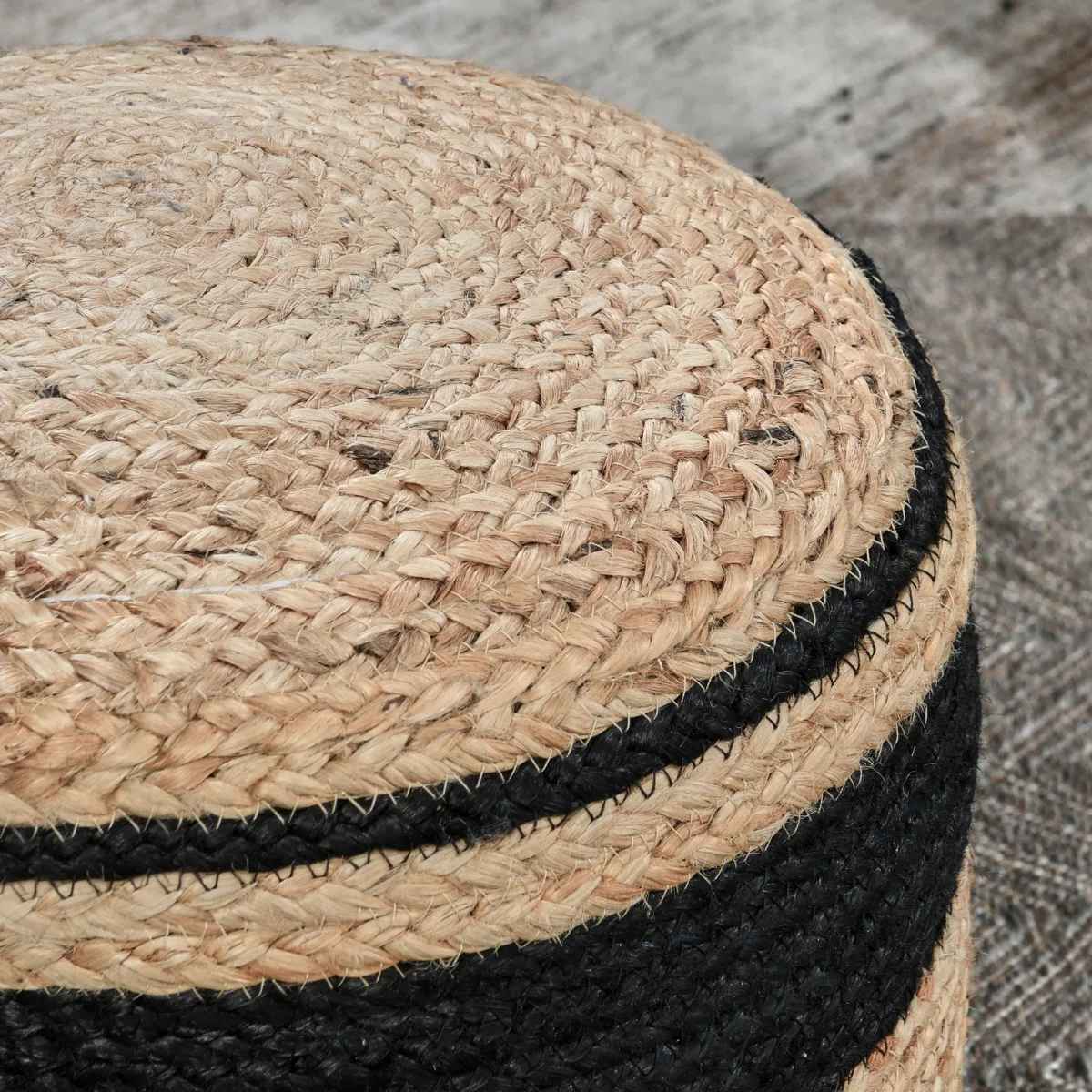 Faro Handwoven Jute Pouf thumbnail 3