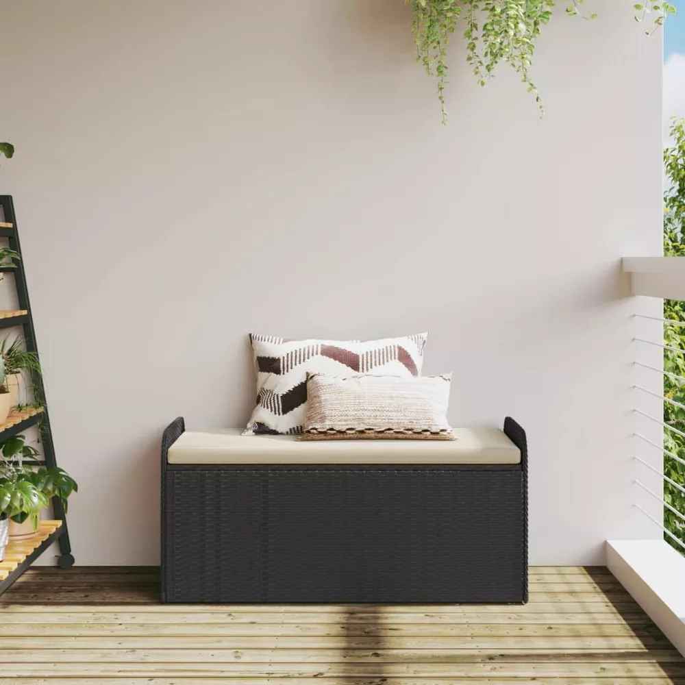 Storage Bench with Cushion Outdoor Garden Seat thumbnail 2