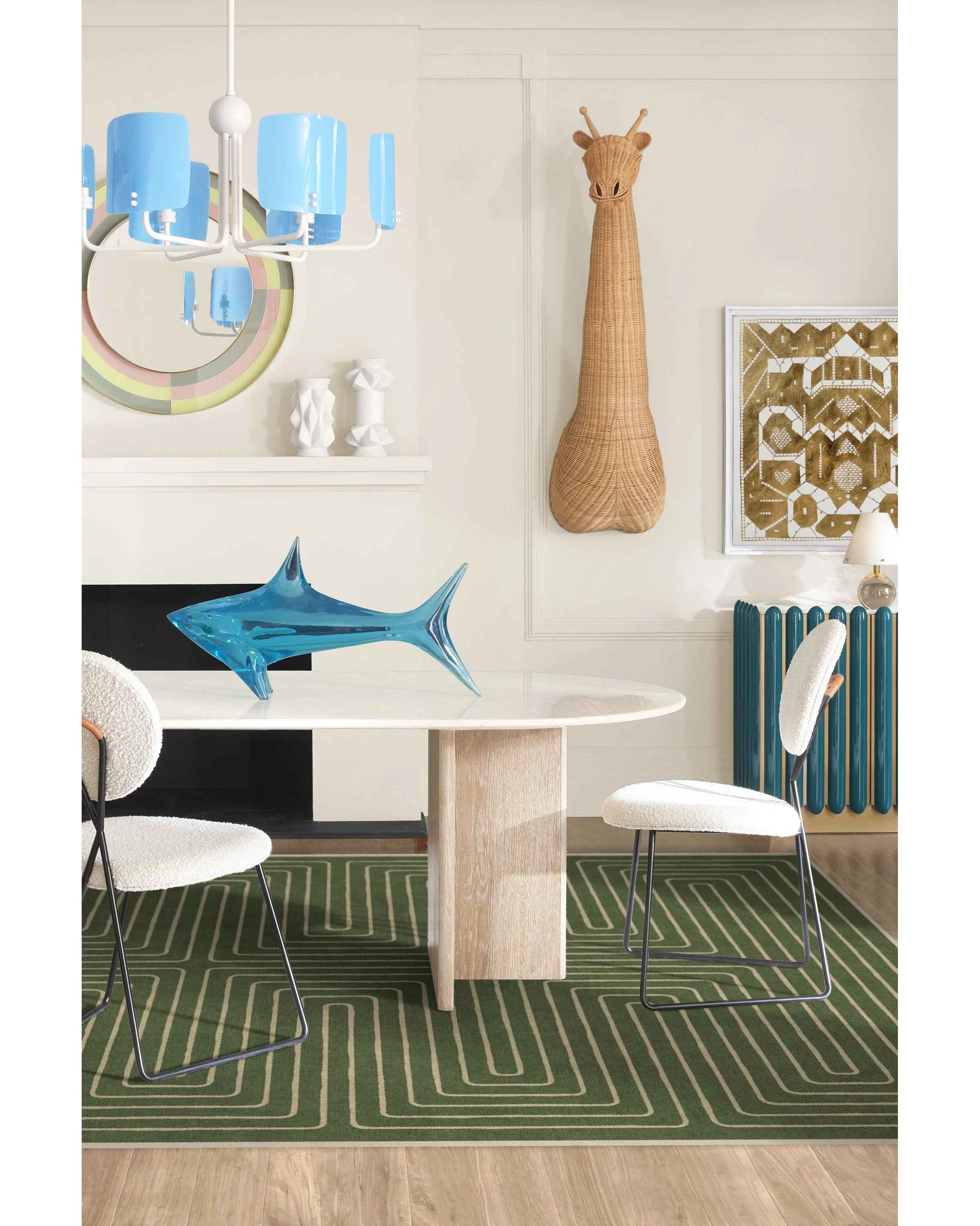 Jonathan Adler Labyrinth Fern Green Rug-10'x14' thumbnail 2