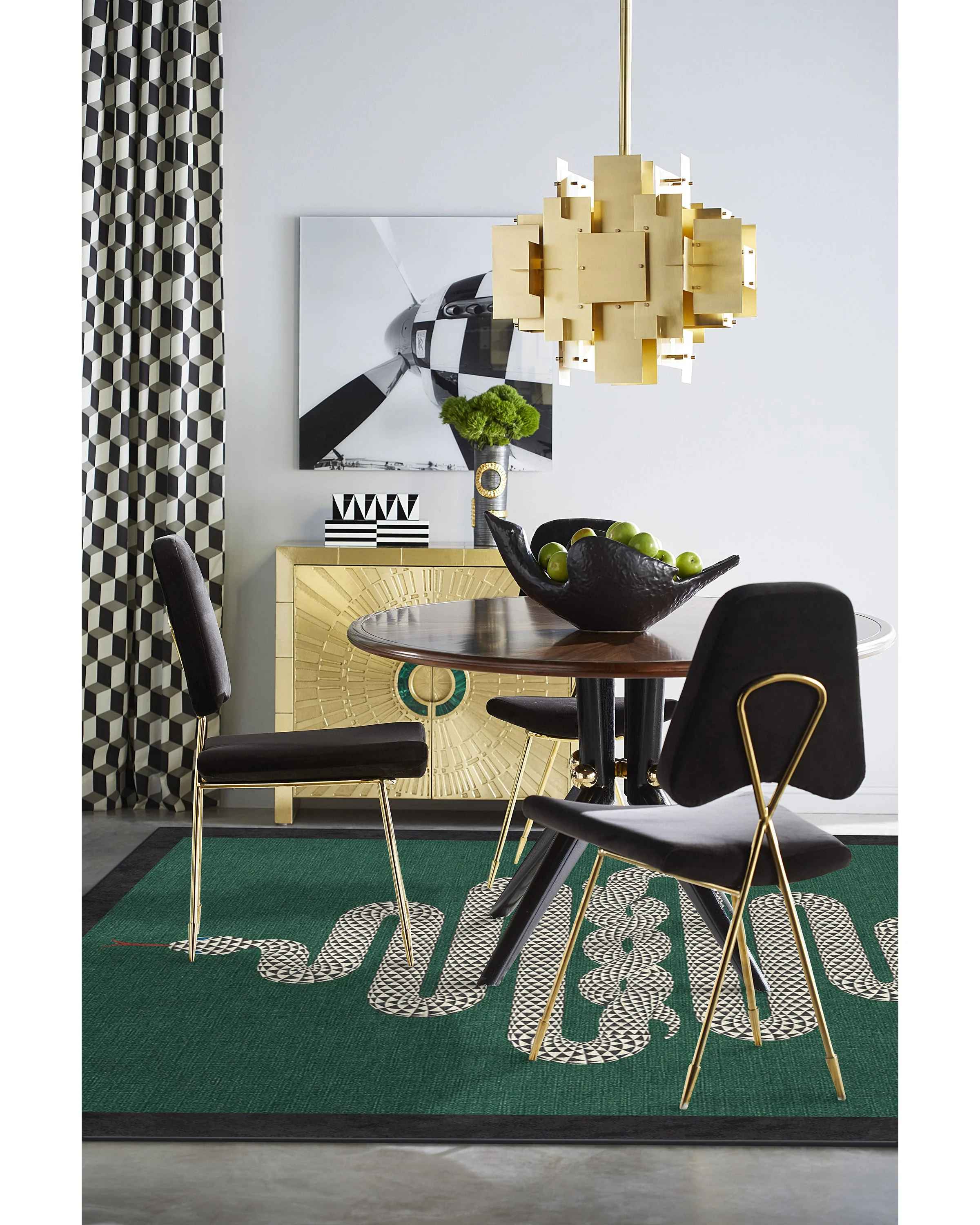 Venom Emerald Flatwoven Rug-6'x9' thumbnail 2