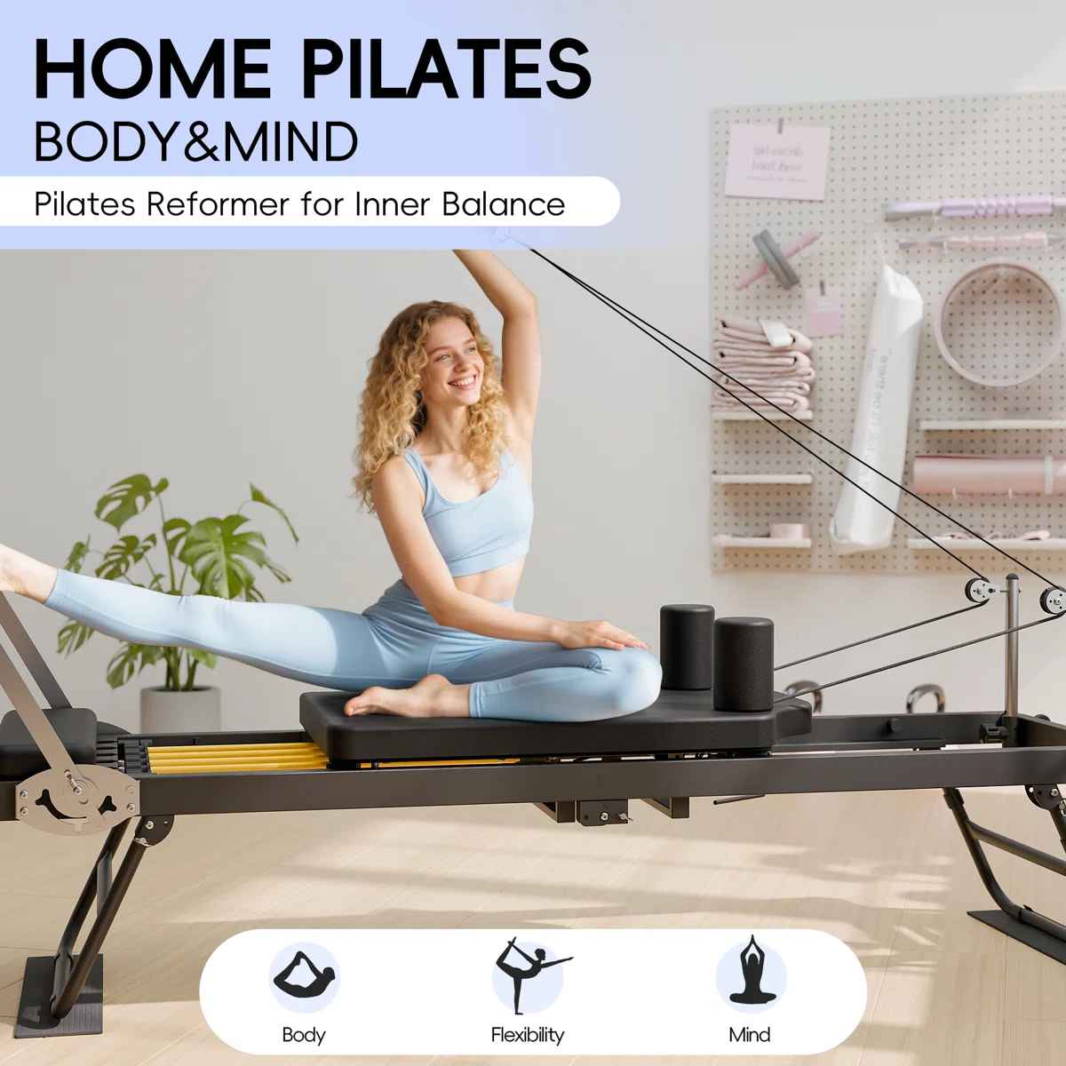 Ilates Reformer Foldable Reformer Pilates Machine thumbnail 2