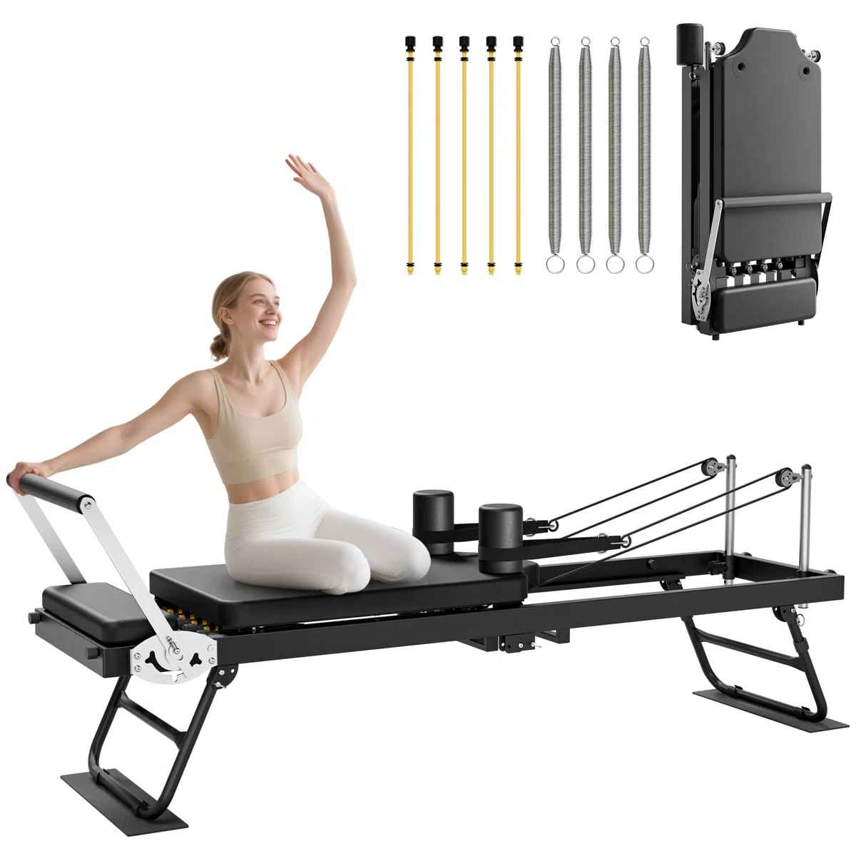 Ilates Reformer Foldable Reformer Pilates Machine thumbnail 3