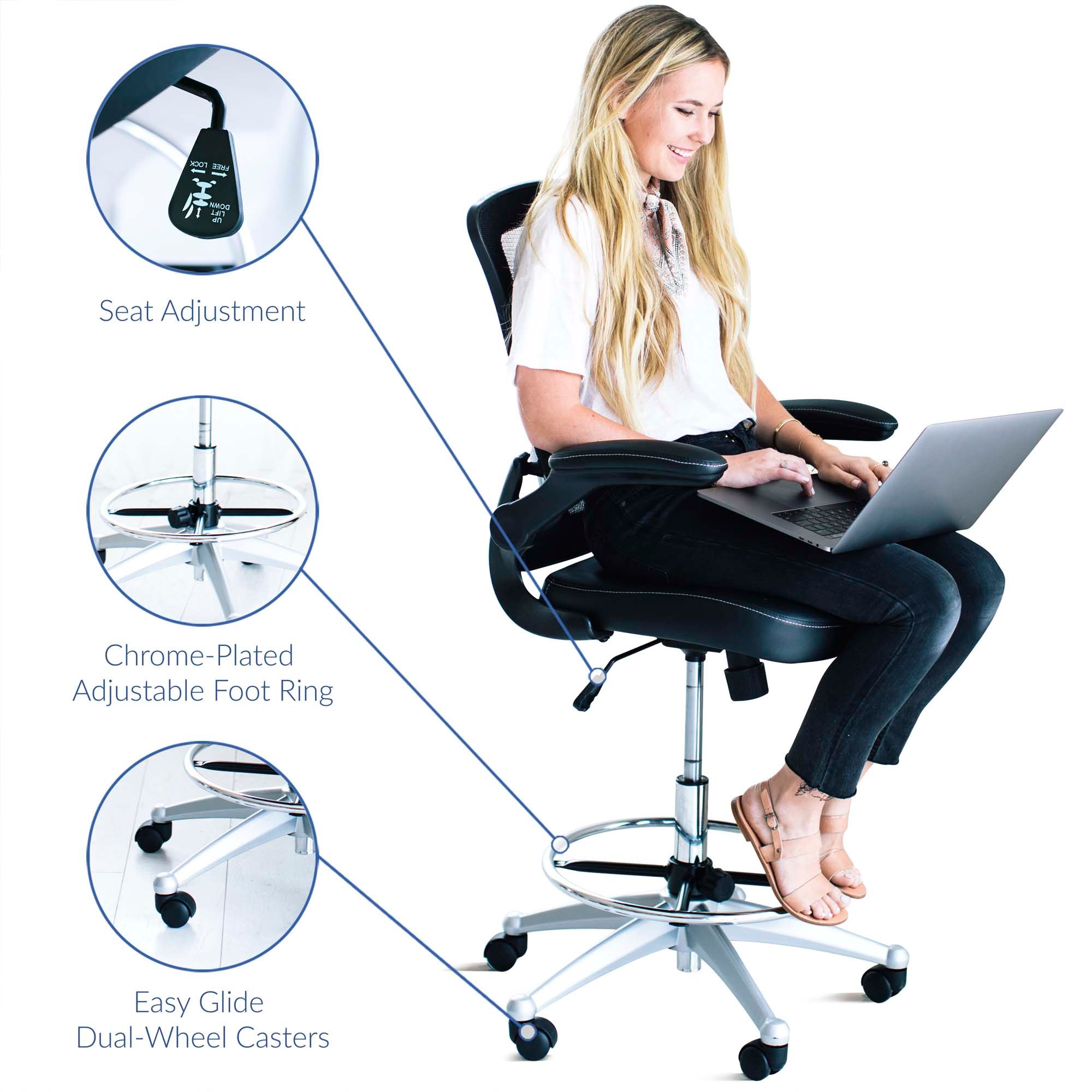 Attainment Mesh Drafting Chair thumbnail 2