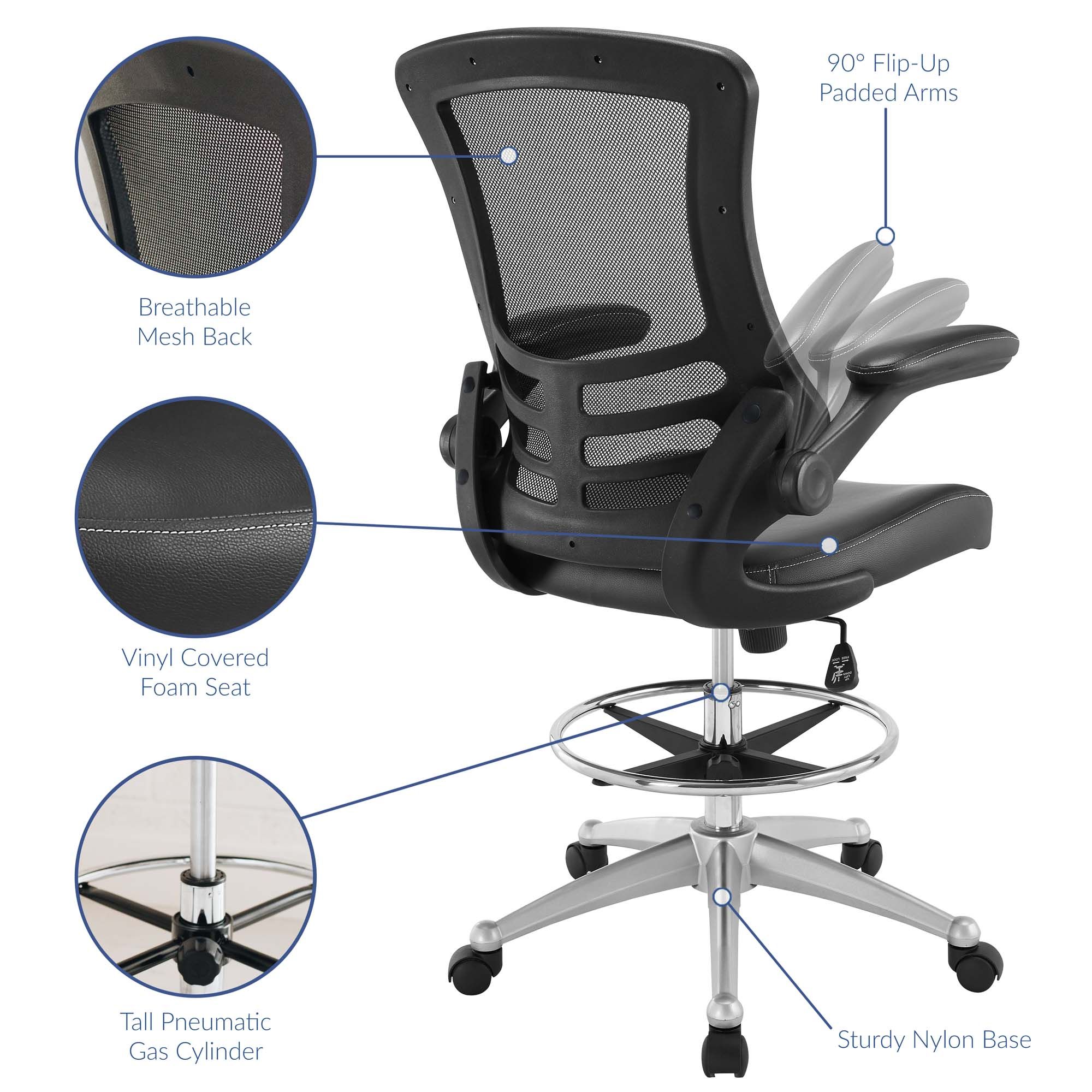 Attainment Mesh Drafting Chair thumbnail 3