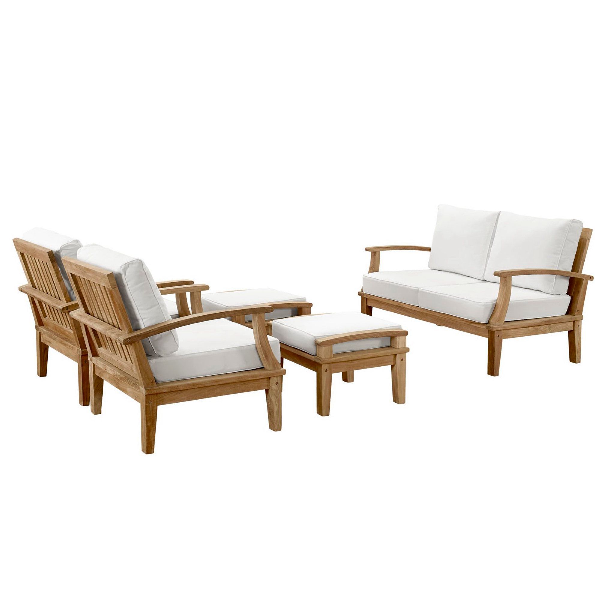 Marina Teak Outdoor Conversation Set thumbnail 2