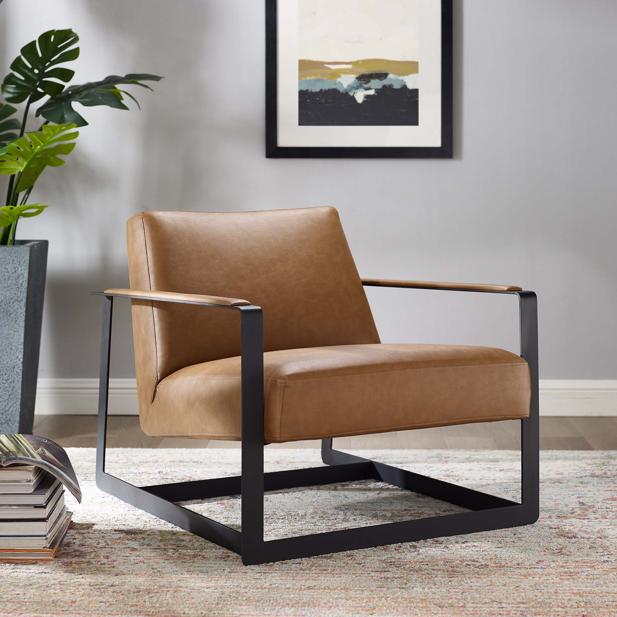 Seg Vegan Leather Accent Chair thumbnail 6