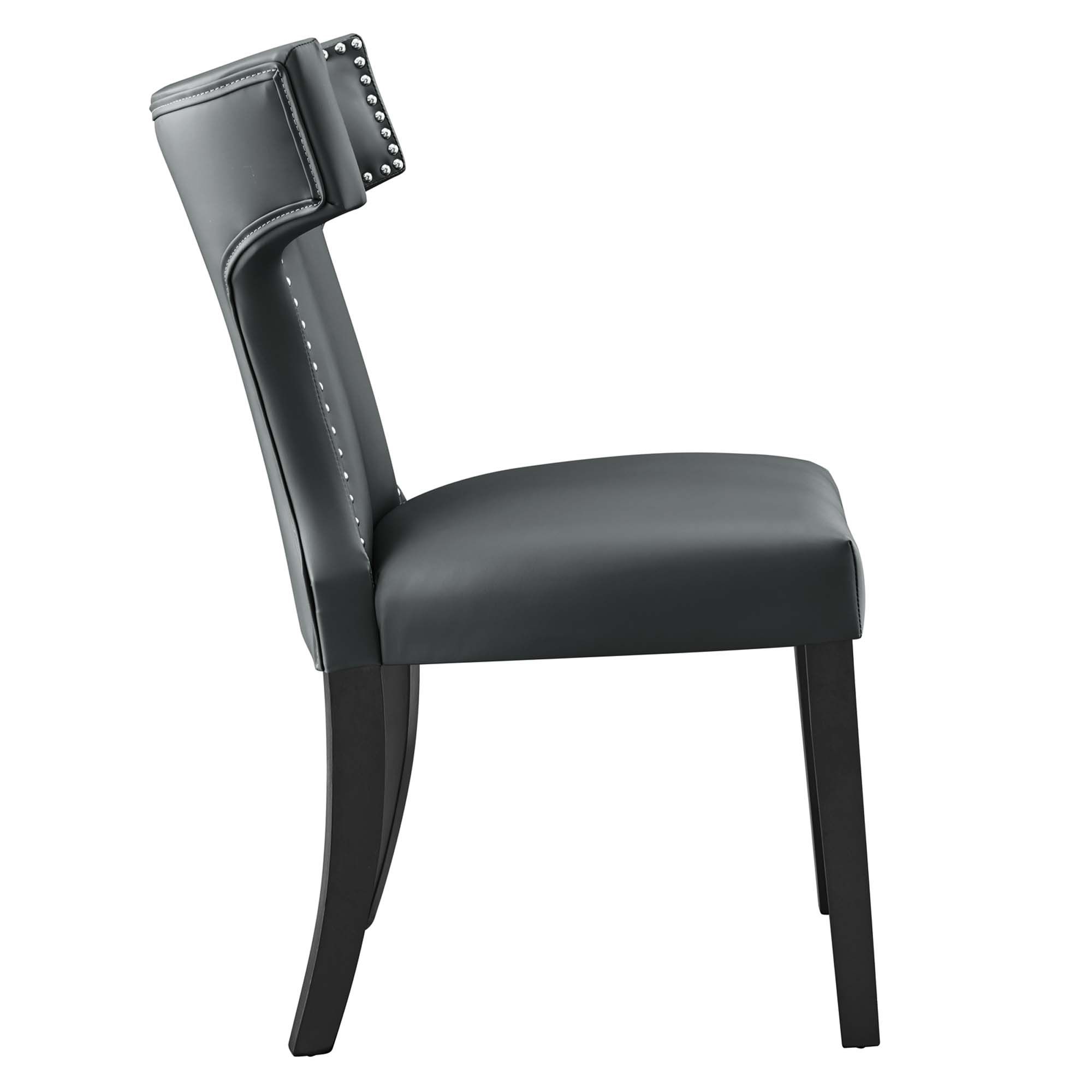 Crest Studded Vegan Leather Dining Chair thumbnail 3