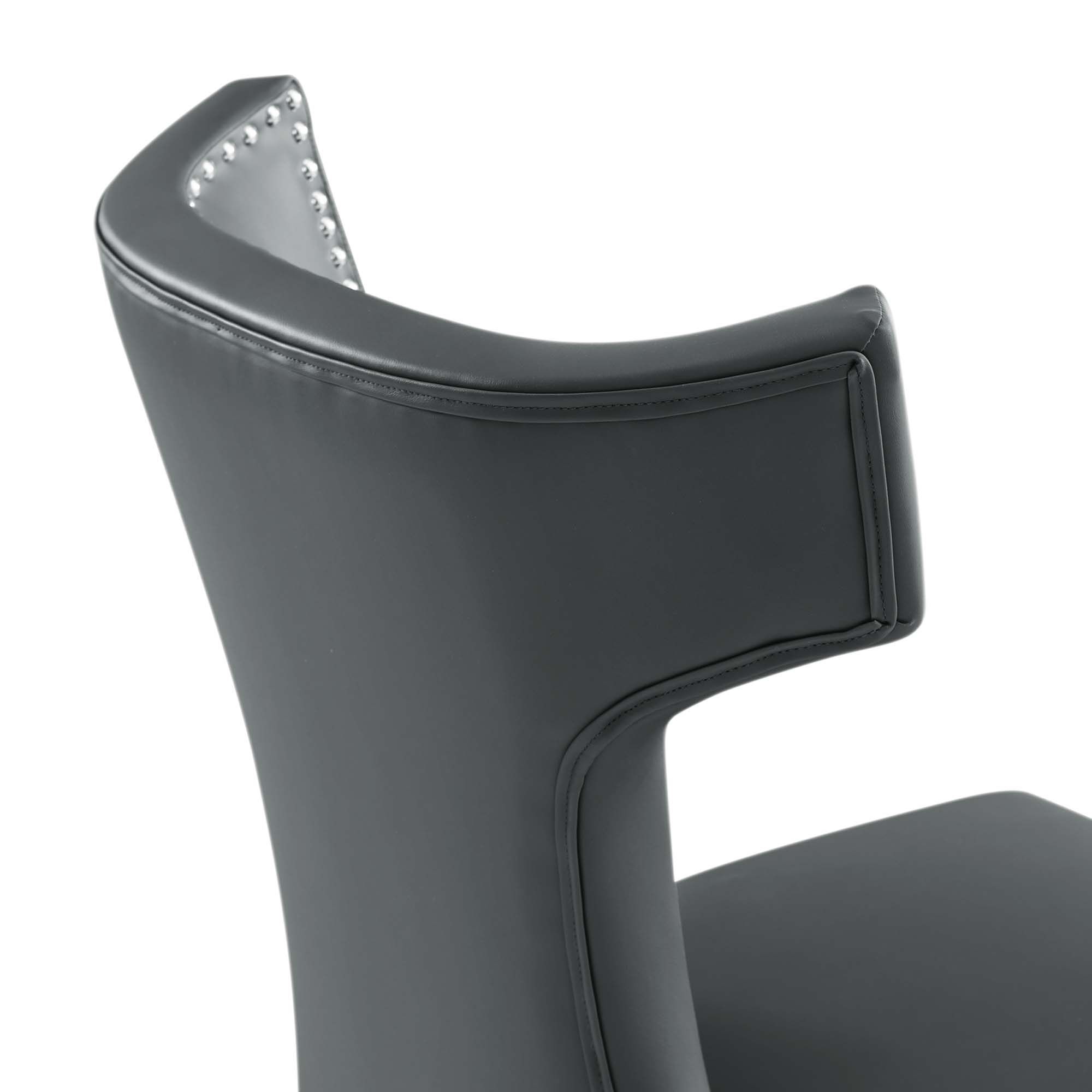 Crest Studded Vegan Leather Dining Chair thumbnail 5