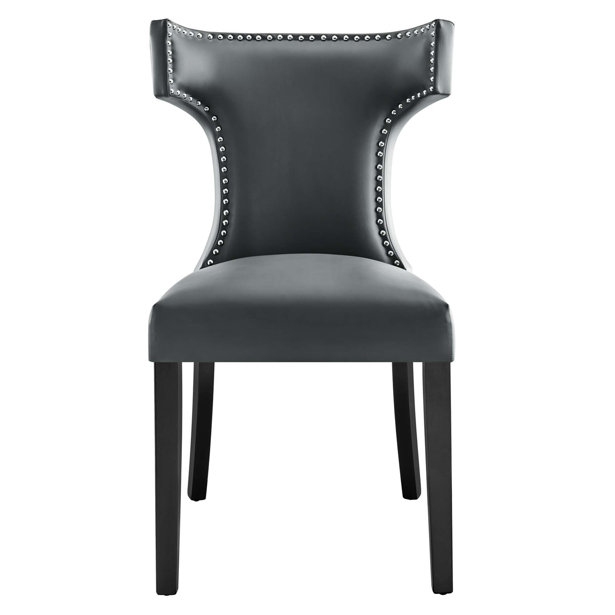 Crest Studded Vegan Leather Dining Chair thumbnail 6