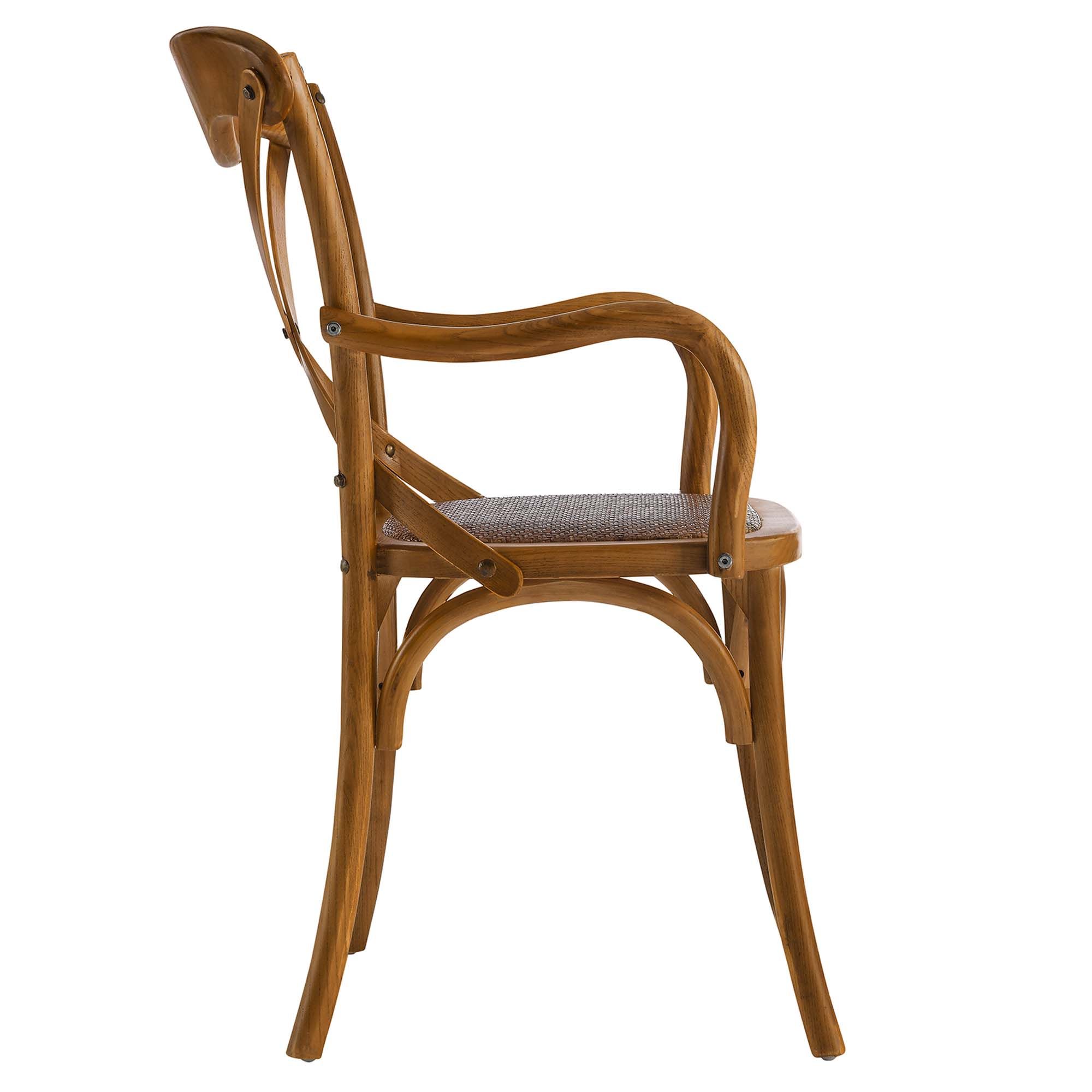 Rustic Crossback Dining Armchair Set thumbnail 5