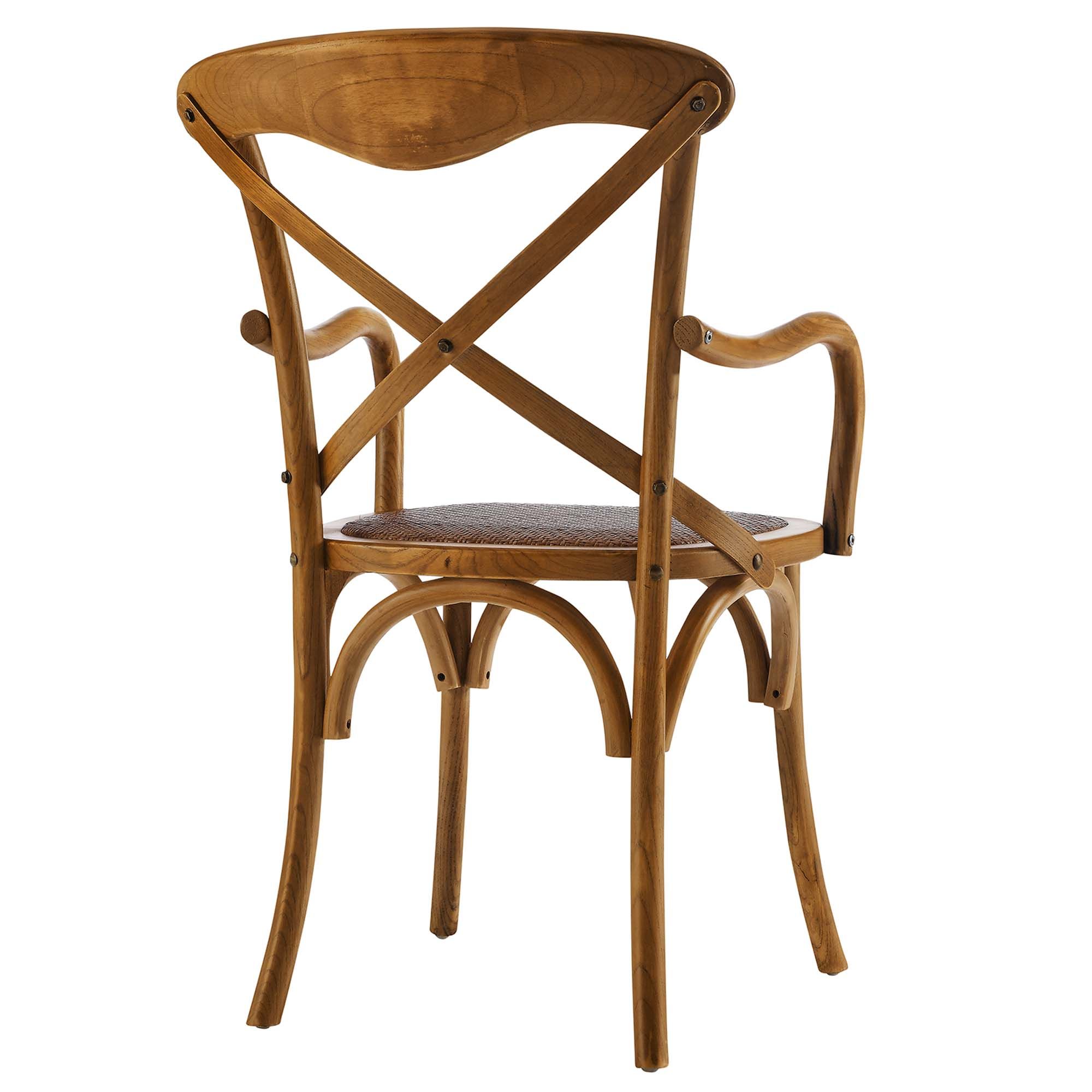 Rustic Crossback Dining Armchair Set thumbnail 6