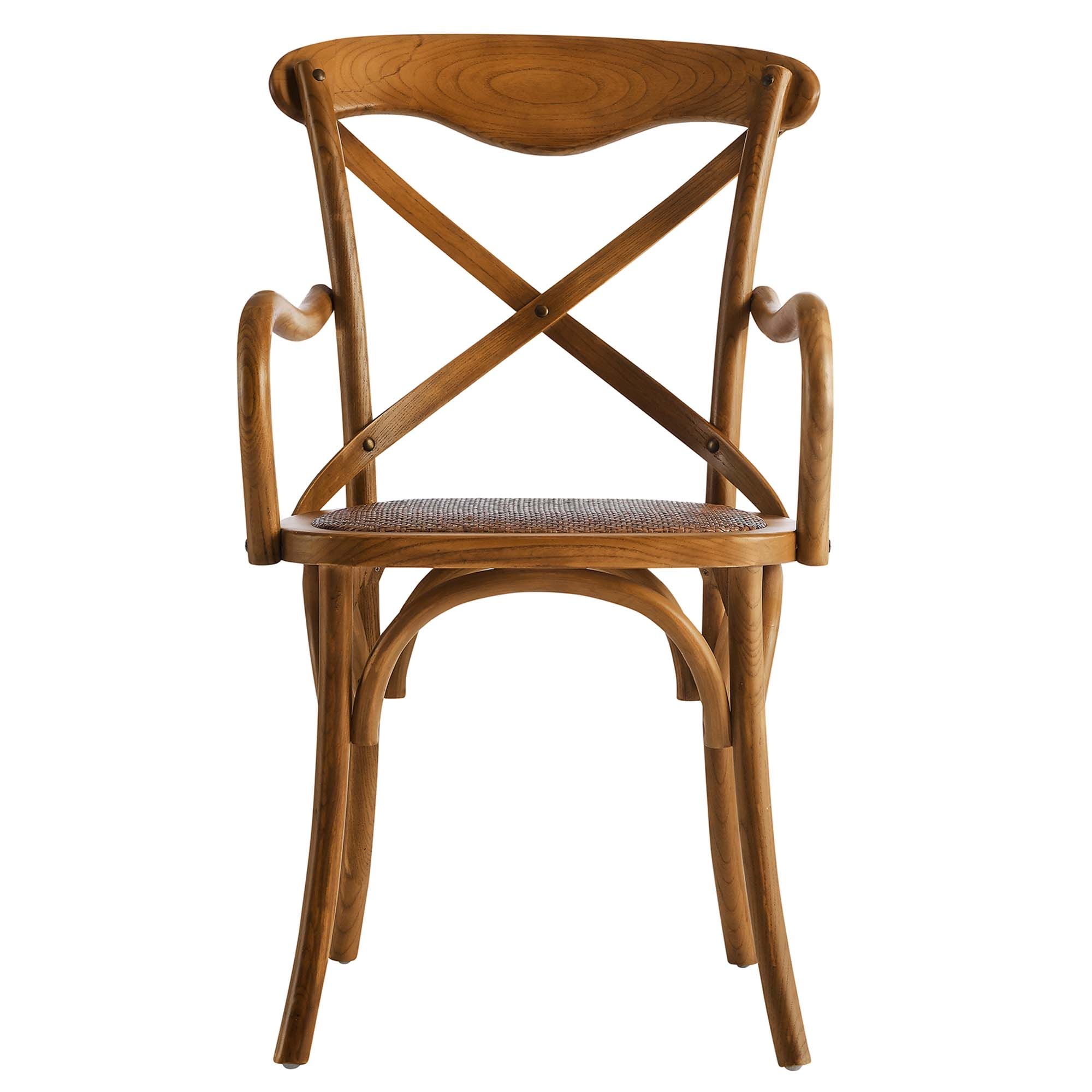 Rustic Crossback Dining Armchair Set thumbnail 7