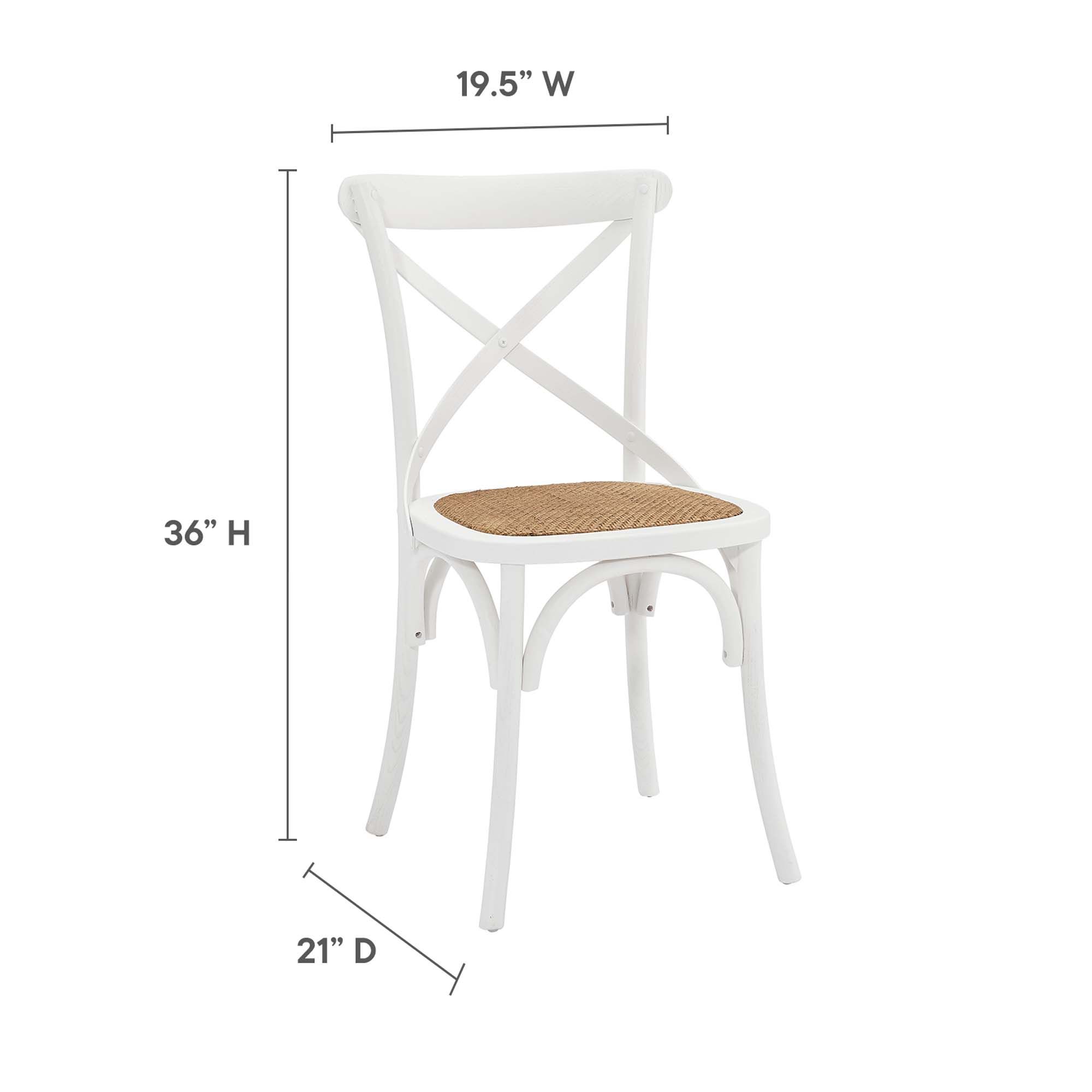 Cruz White Dining Side Chair Set thumbnail 3