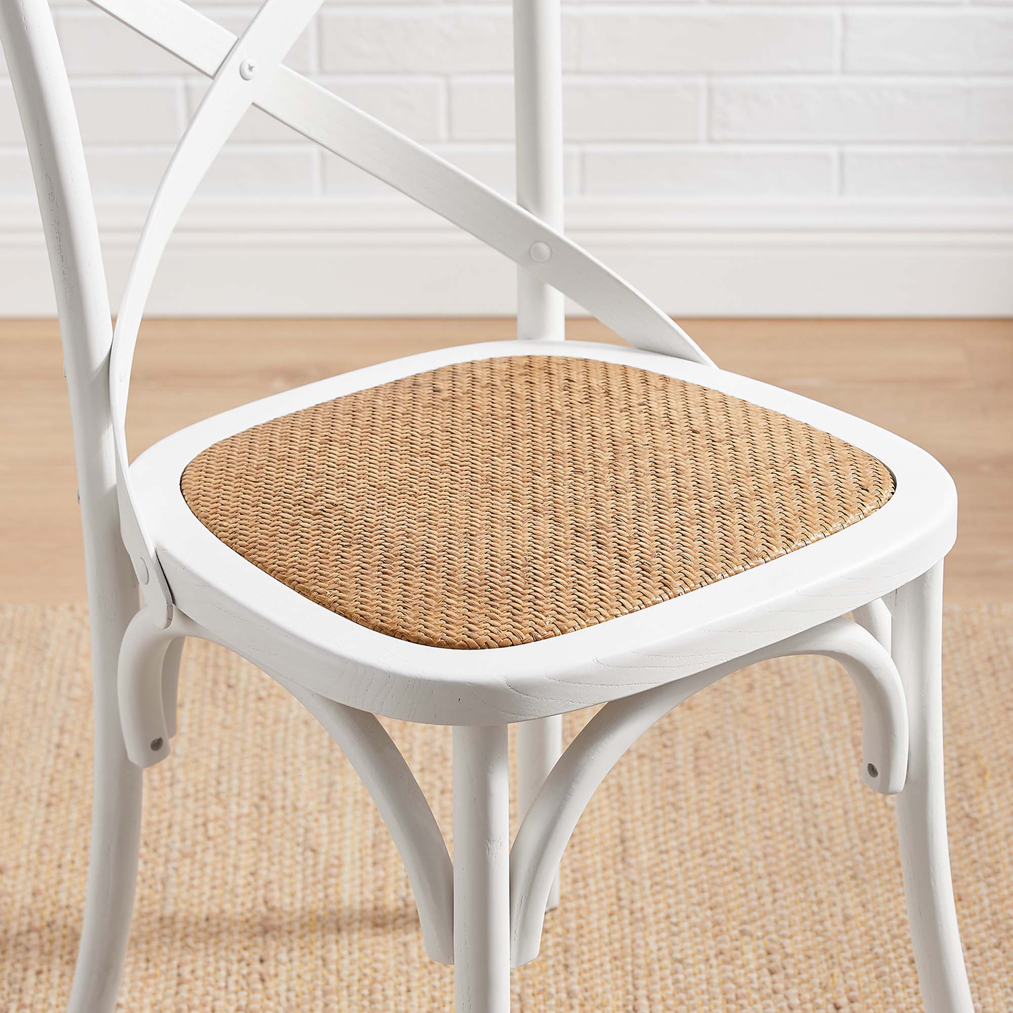 Cruz White Dining Side Chair Set thumbnail 10