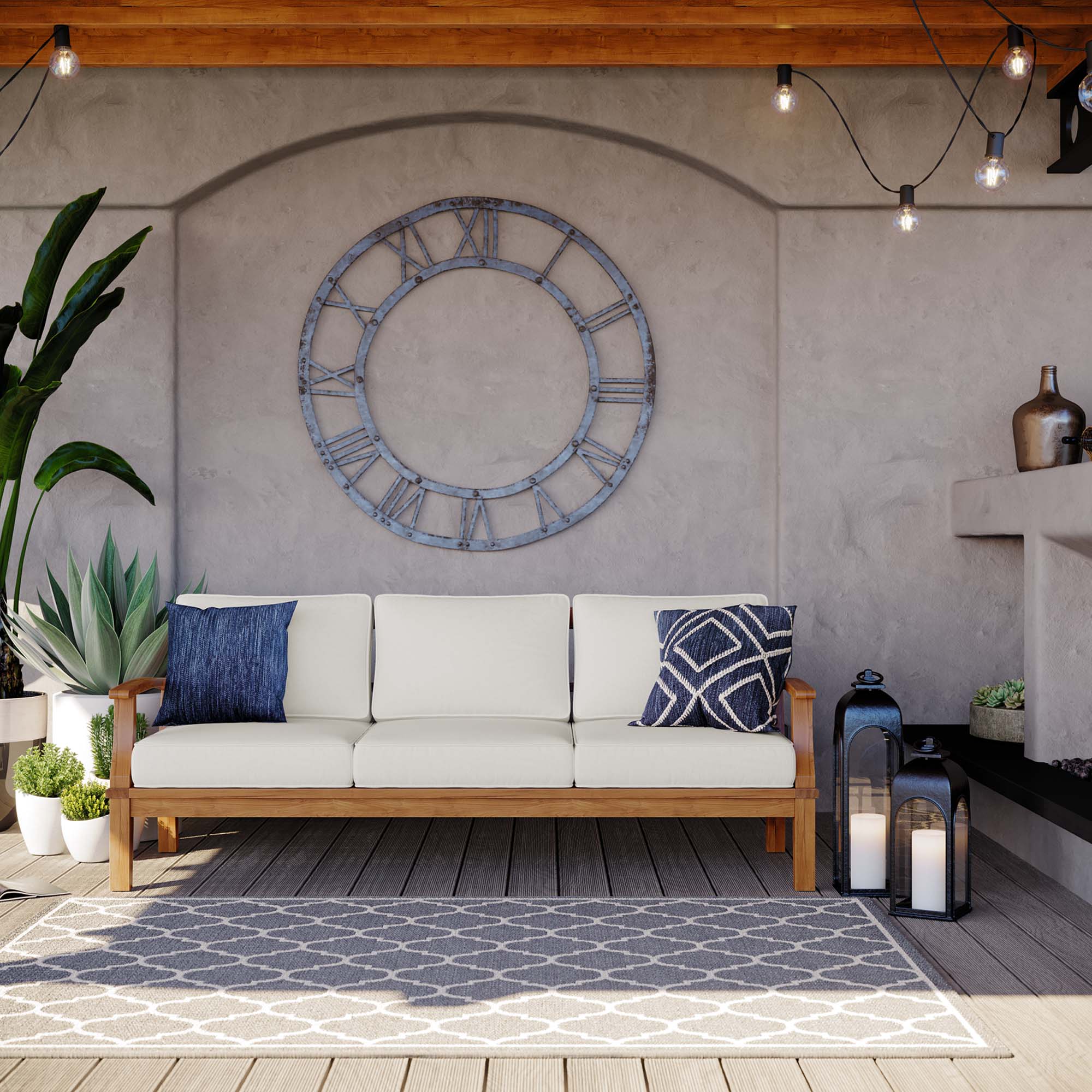 Marina Teak Outdoor Sofa thumbnail 8