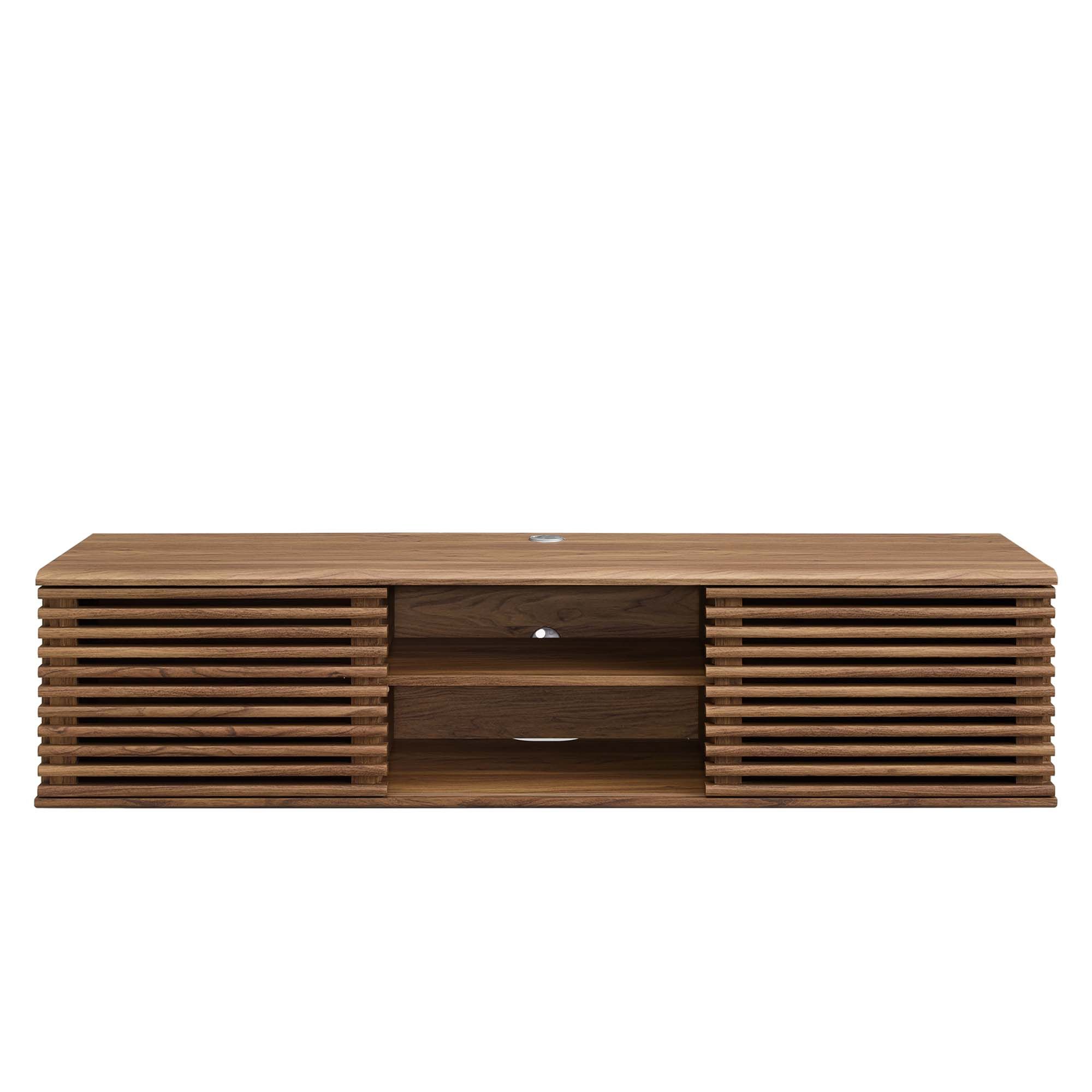 Render Walnut Wall-Mount Media Console thumbnail 3