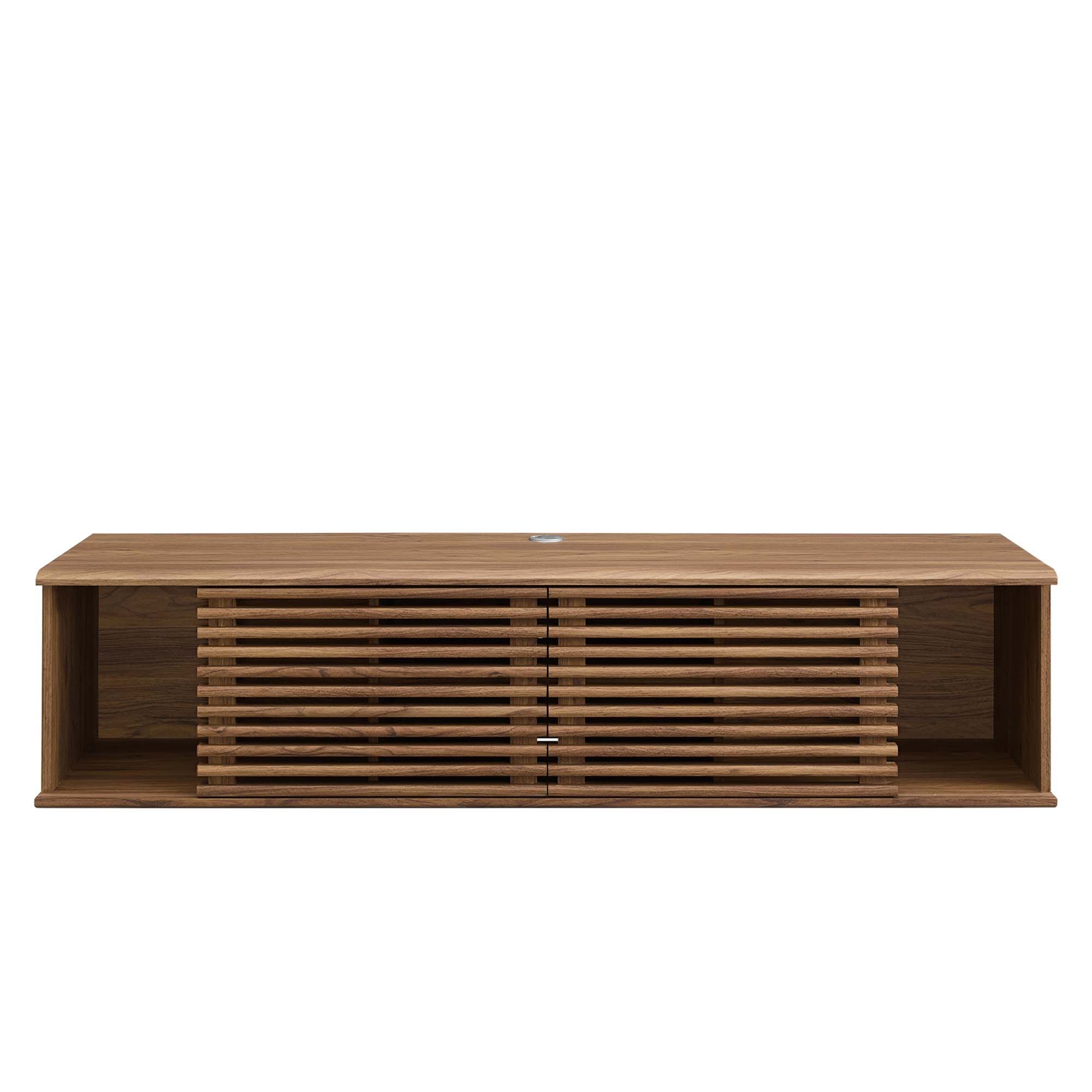 Render Walnut Wall-Mount Media Console thumbnail 4