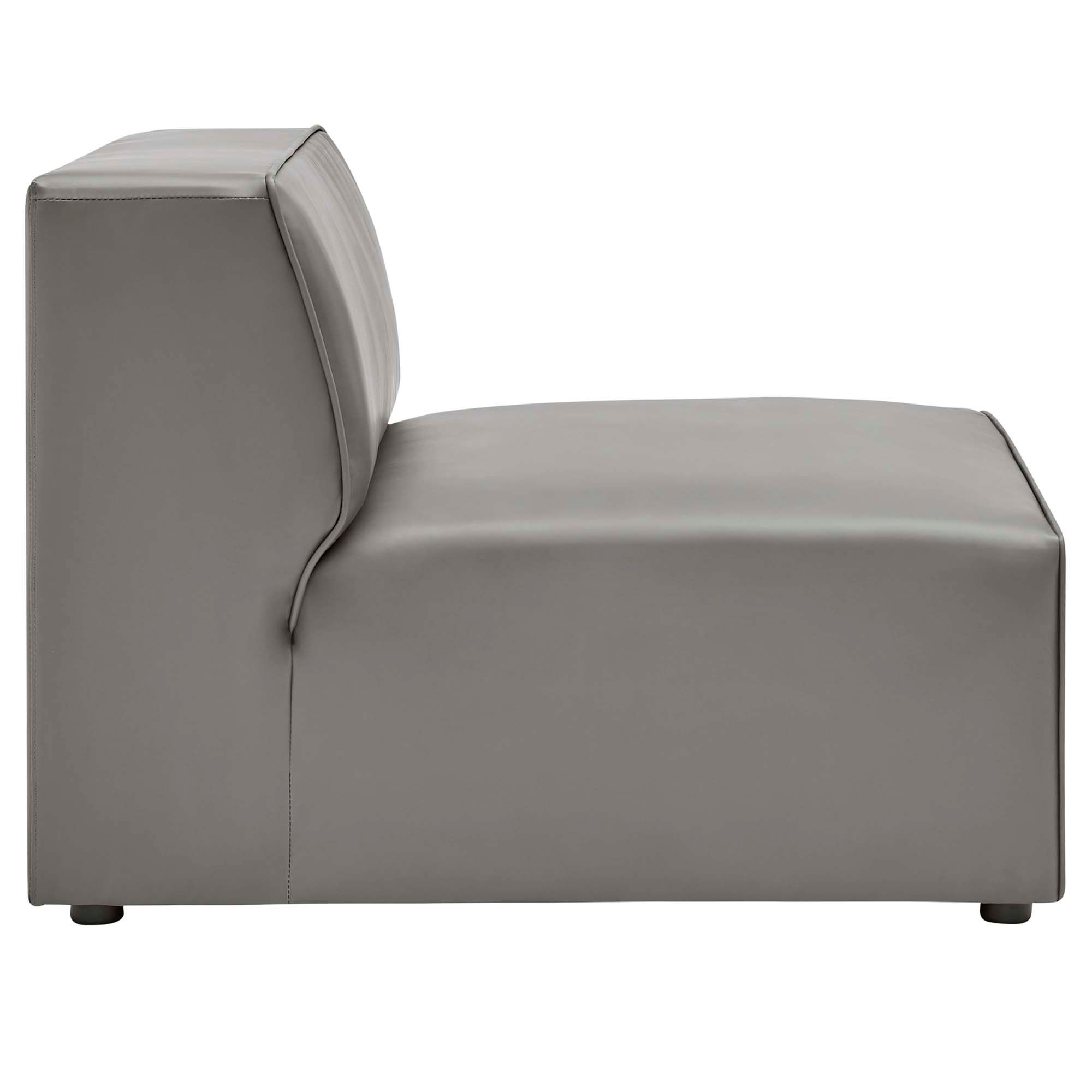 Mingle Vegan Leather Armless Chair thumbnail 2