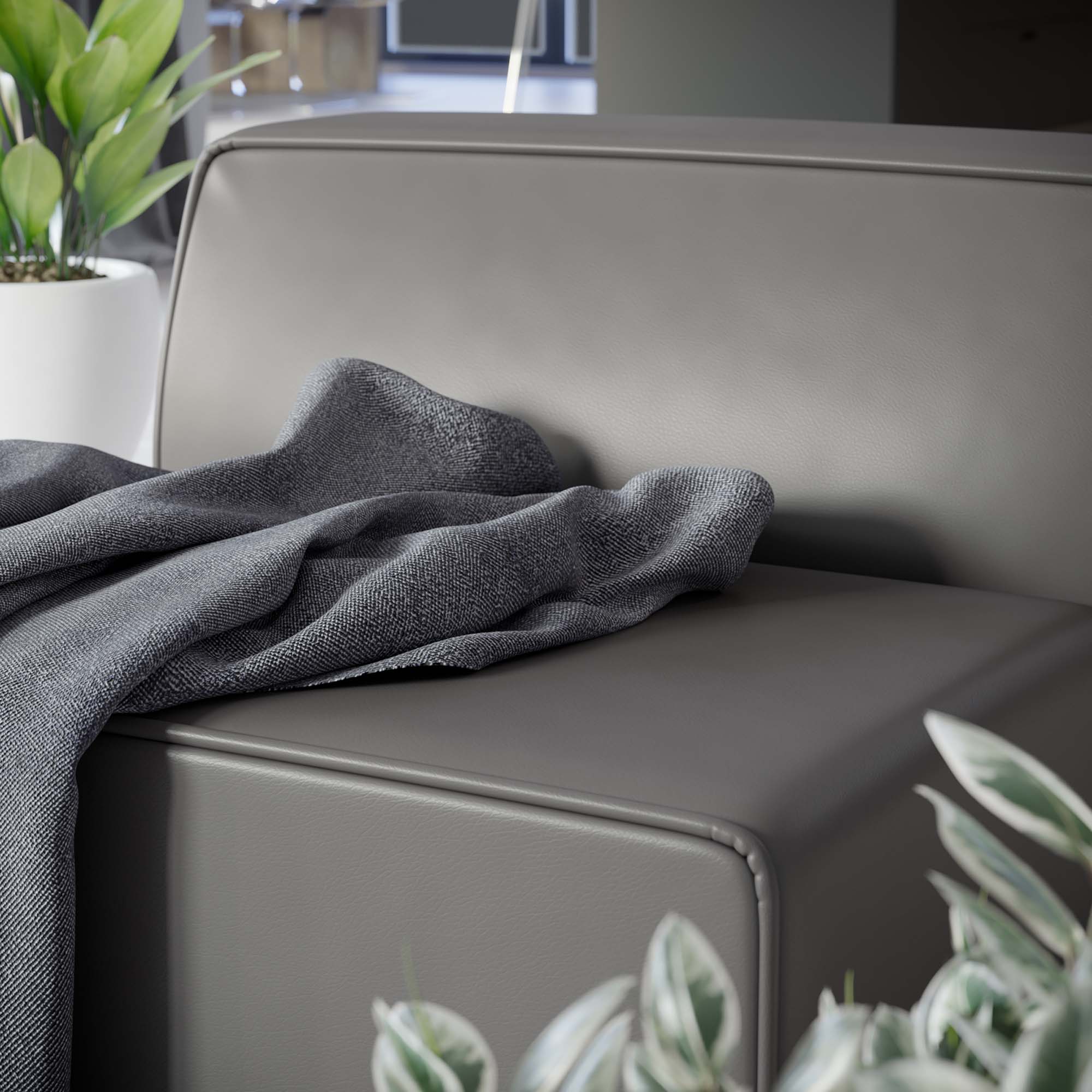 Mingle Vegan Leather Armless Chair thumbnail 8